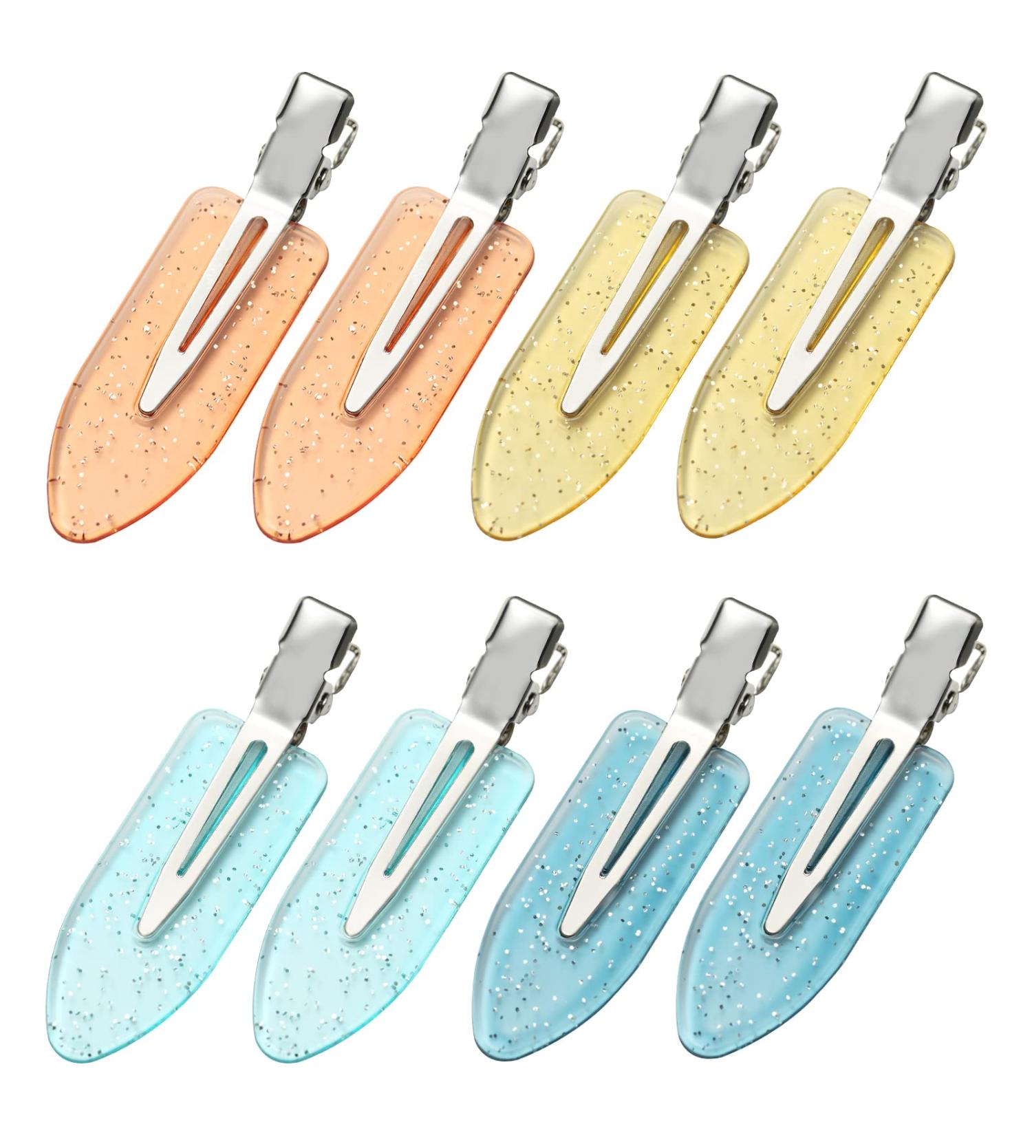 YIERSO No Bend Hair Clips - 8 Pcs Duck Bill Clips for Salon Styling, Bangs, Waves - Pink - Buy Online on GoSupps.com