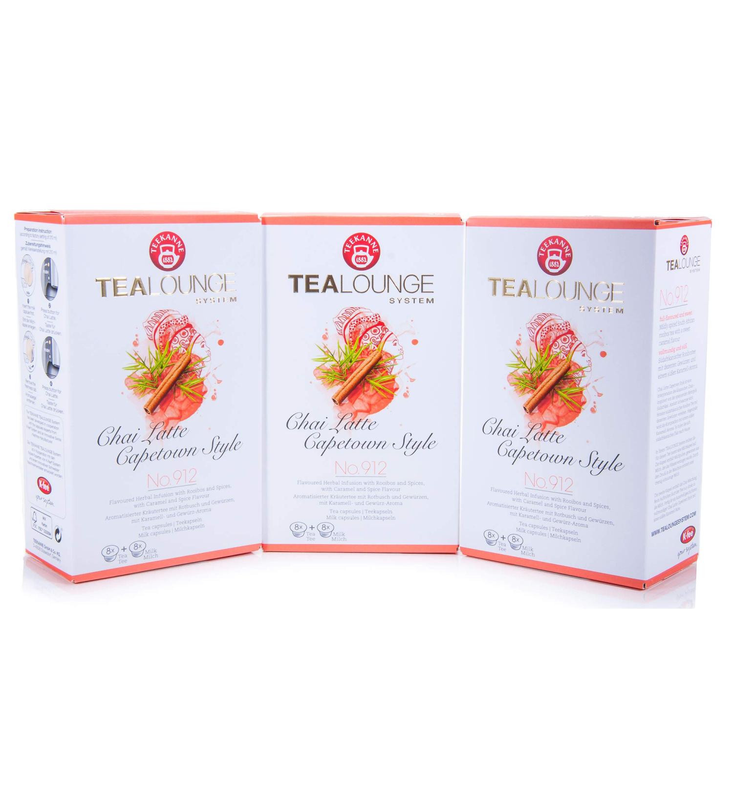 Teekanne Tealounge Chai Latte Capsules - Capetown Style Herbal Tea (3x16 Capsules) | International Shipping - Buy Online on GoSupps.com