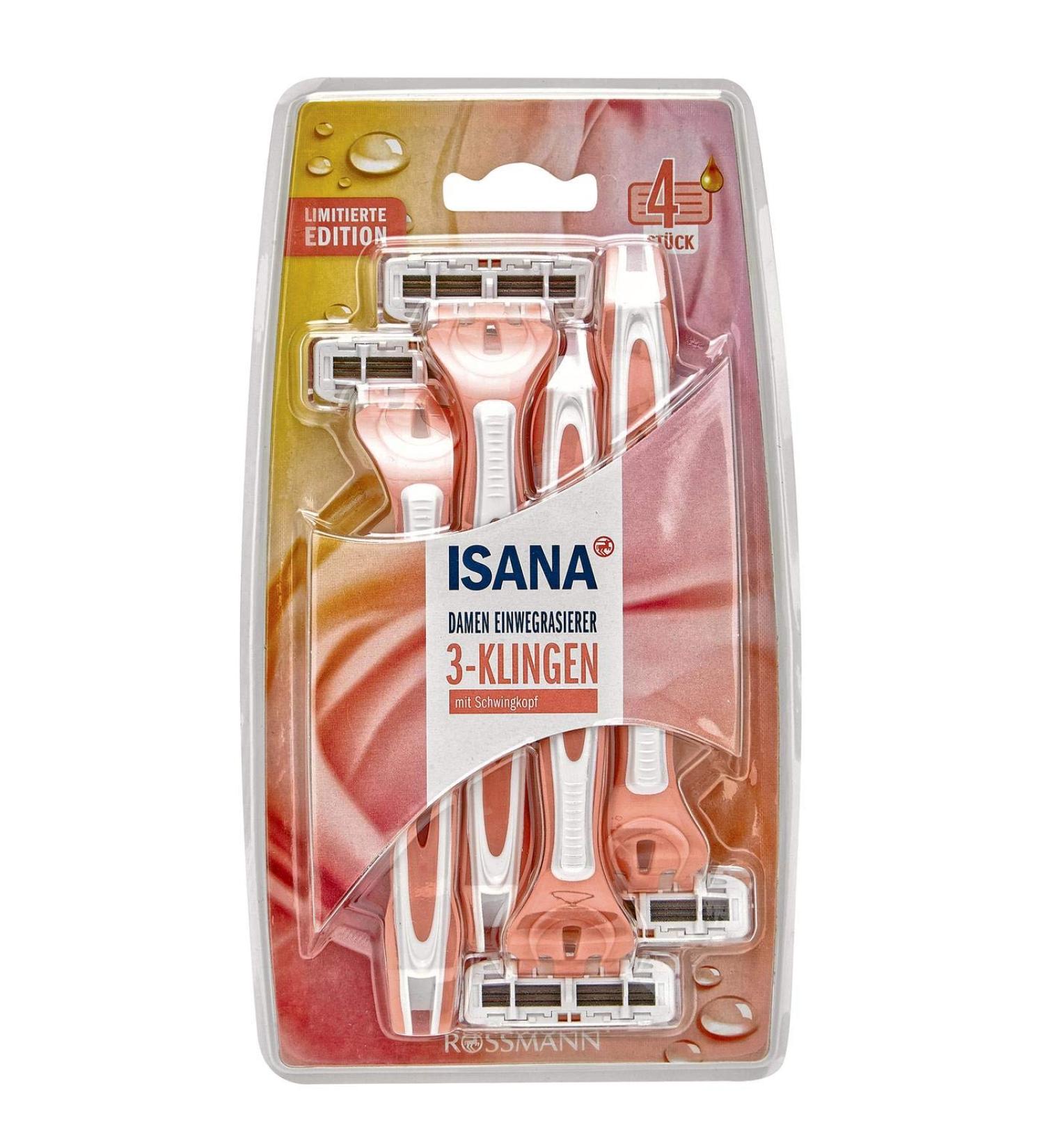 Isana ladies disposable razor 4 pieces