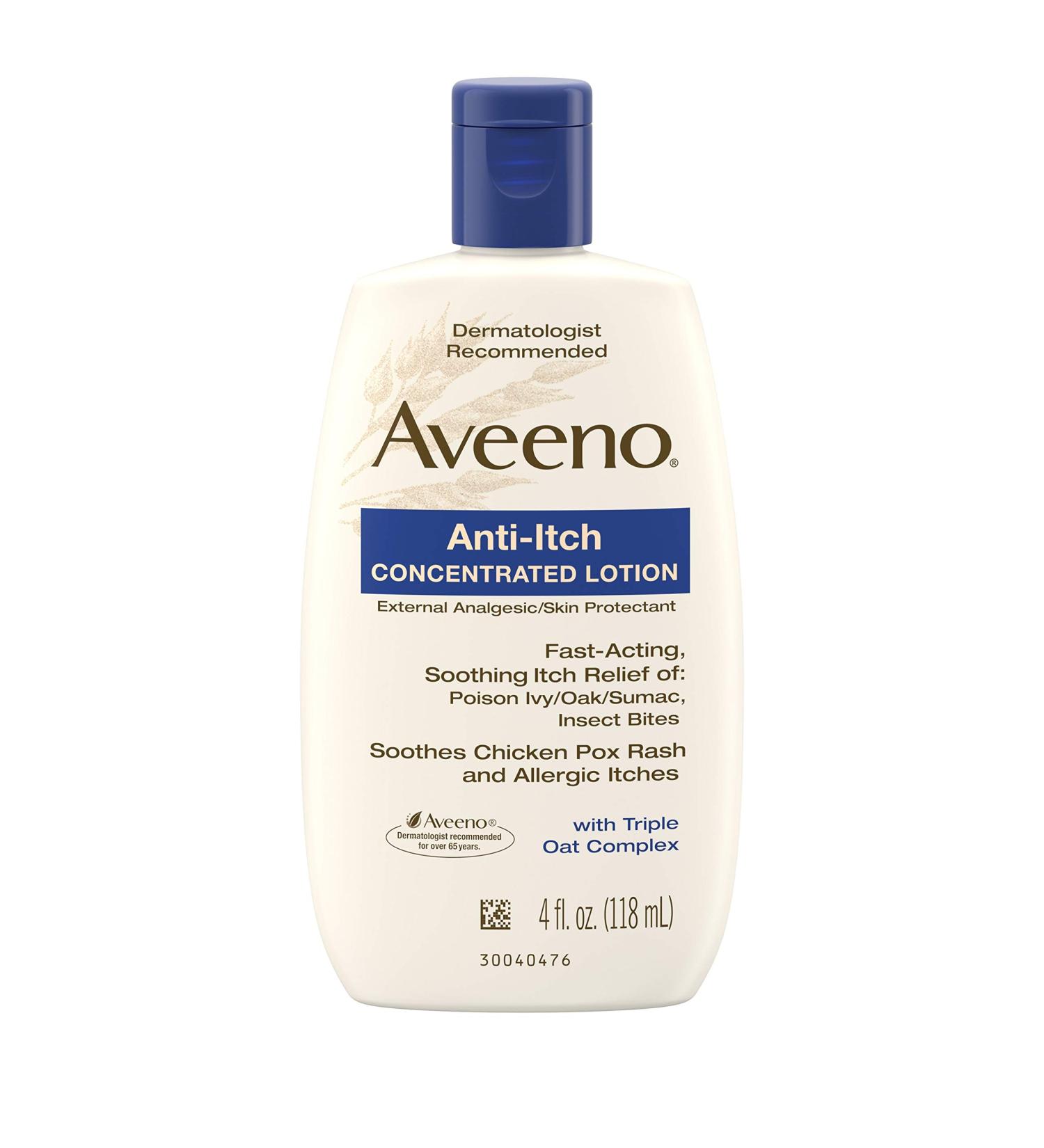 Aveeno Anti-Itch Concentrated Lotion 4 fl oz | Soothes Itchy Skin | Fast-Acting Relief - Buy Online on GoSupps.com