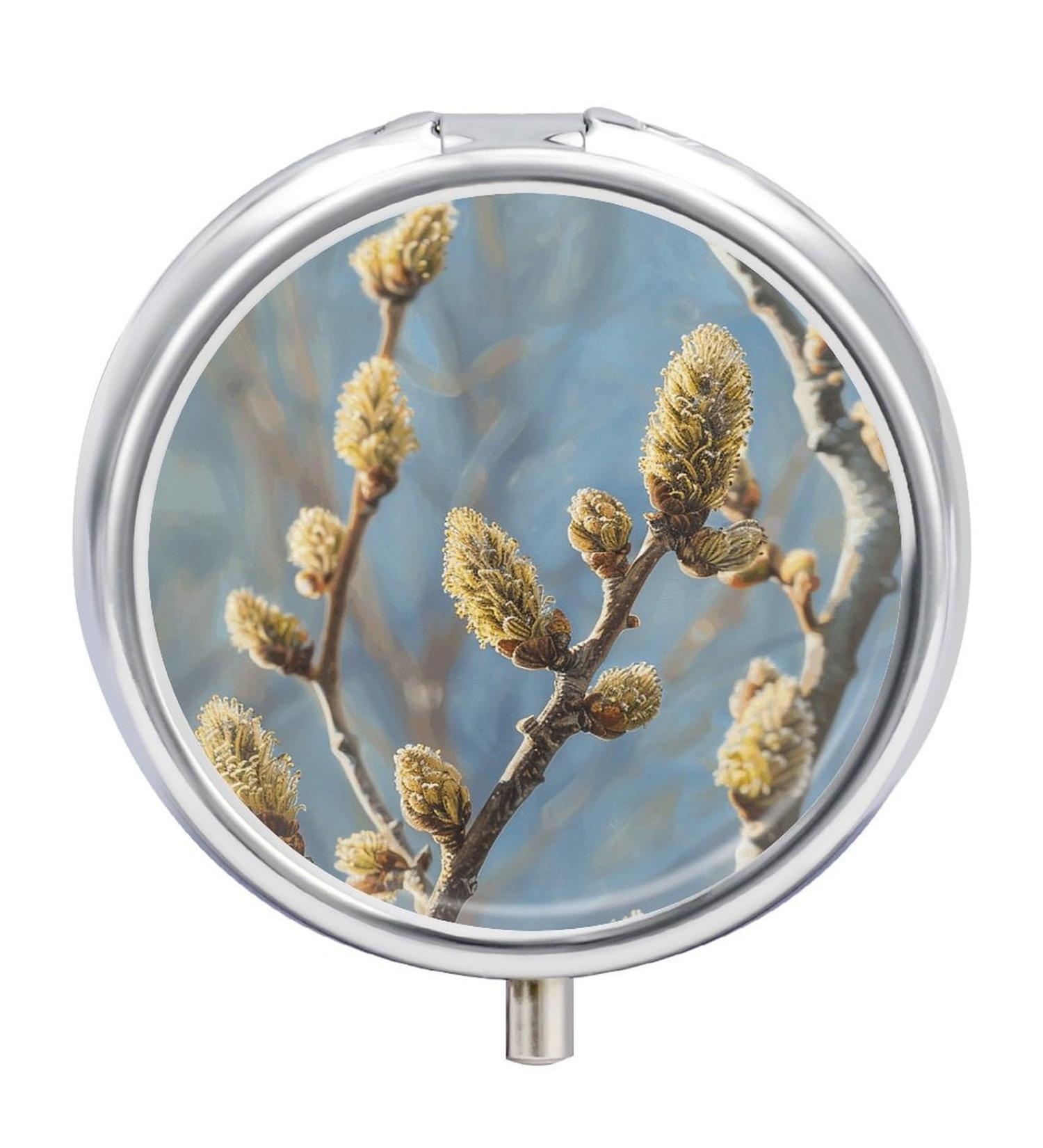 Portable Catkins Printed 3 Compartment Pill Box - Travel-Friendly Pill Organizer for Purse & Pocket - Buy Online on GoSupps.com
