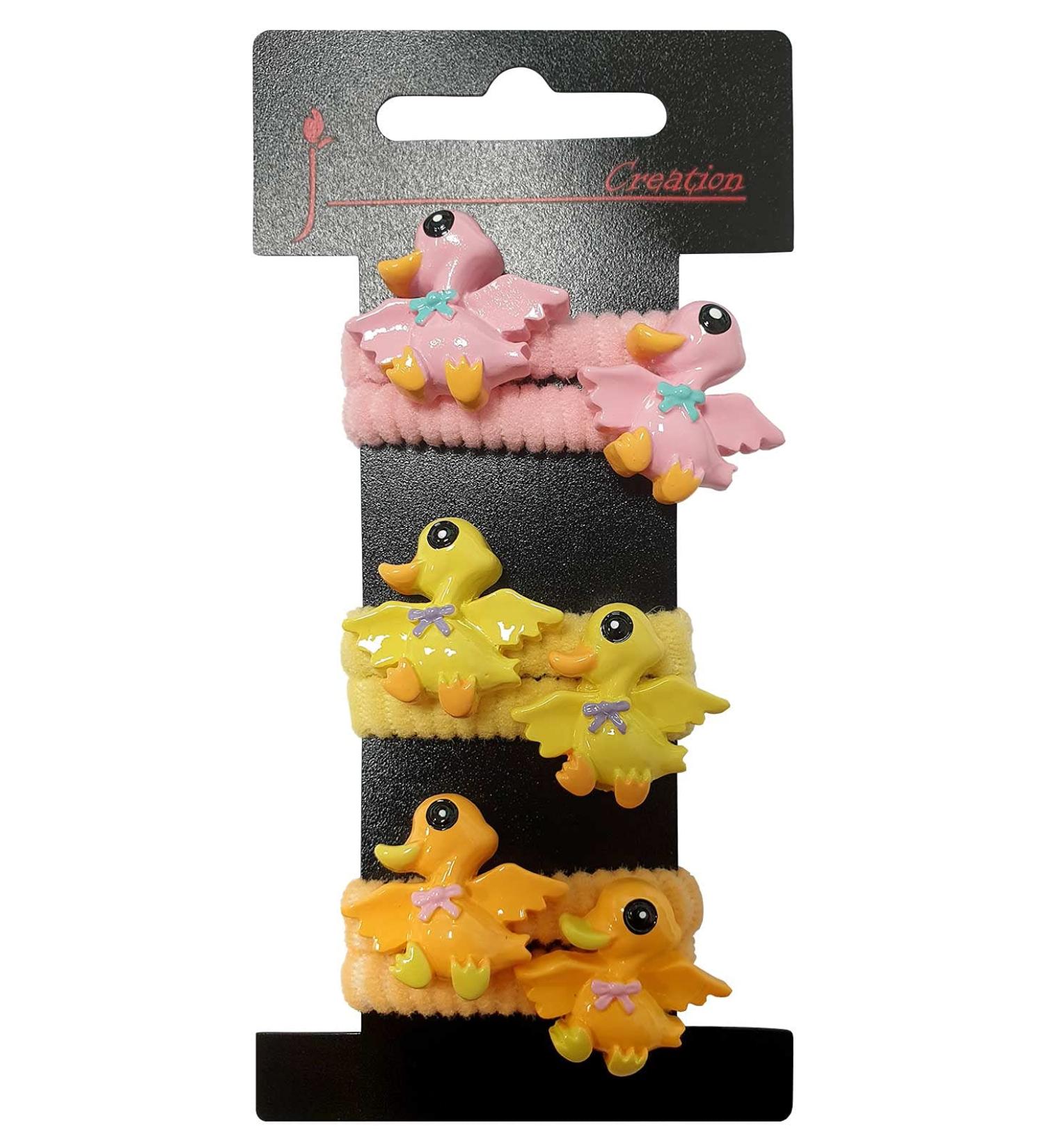 Soft children hair tie with duck motif