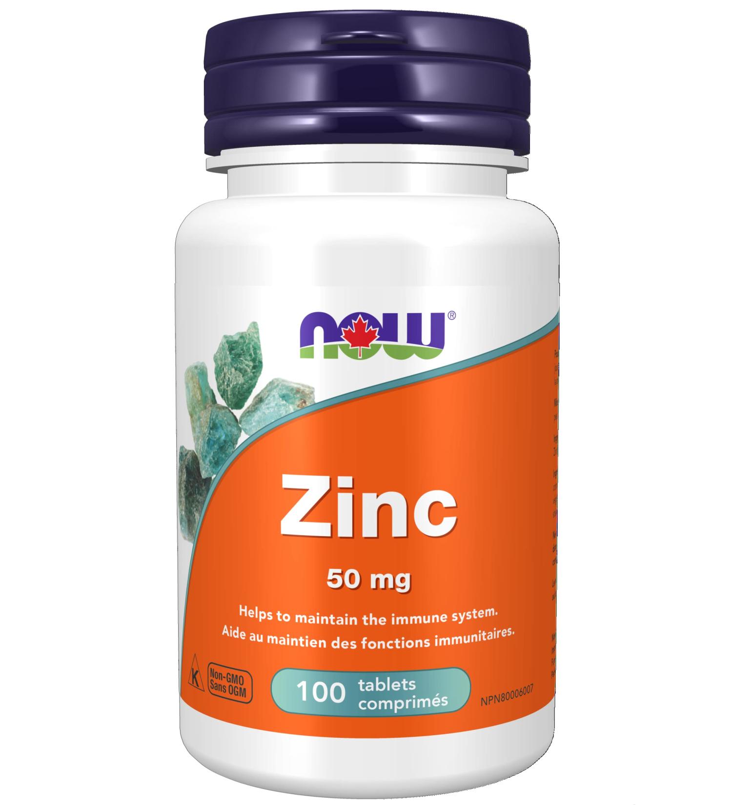 Now Foods Zinc Gluconate 50mg 100tab Unflavored 100 count (Pack of 1) - Buy Online on GoSupps.com