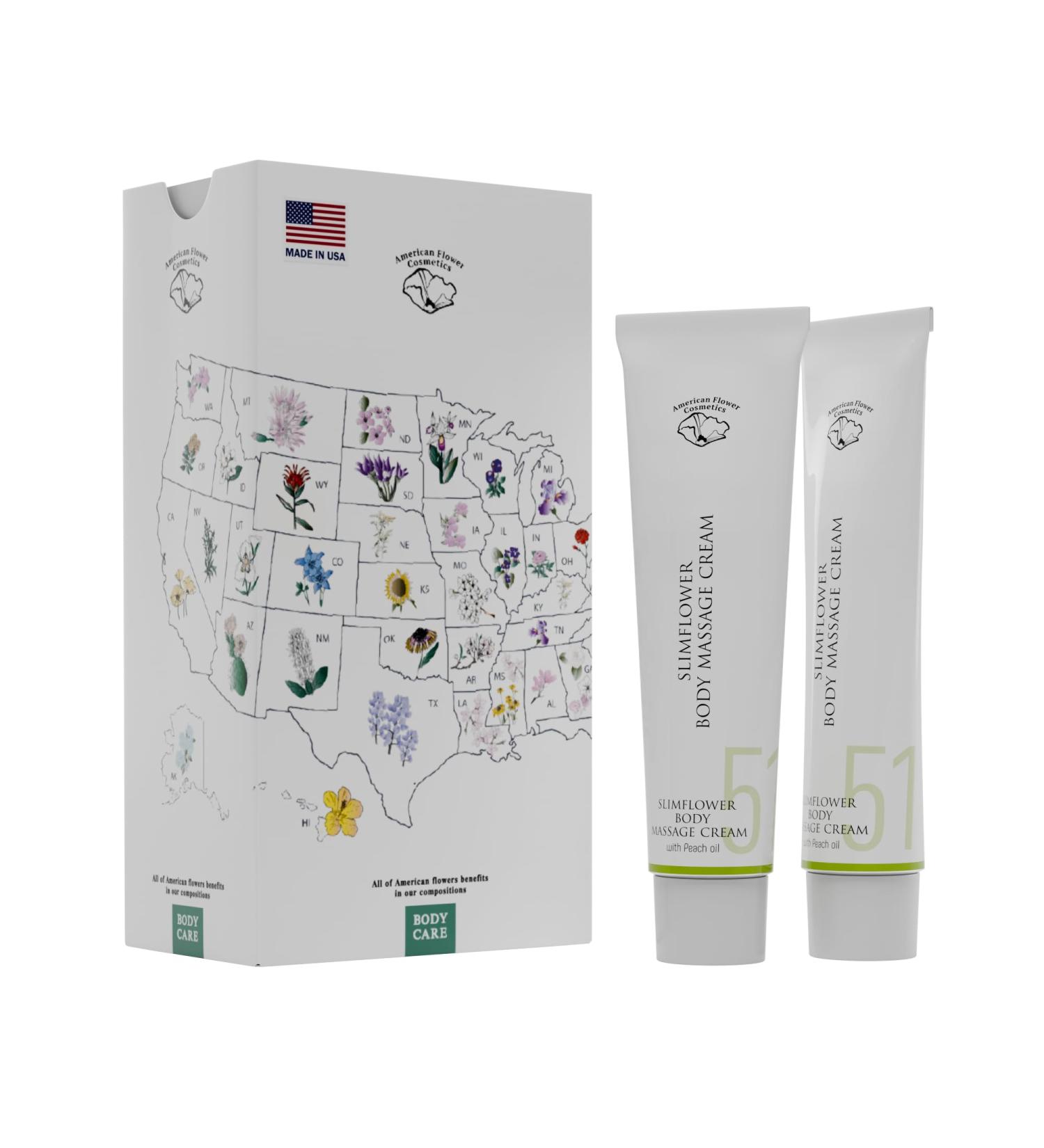 SLIMFLOWER Body Massage Cream with Peach Oil | ICY/HOT Moisturizing Cream with Slimbuster L3R Vitamin E Sea Buckthorn & Shea Butter - International Shipping Available - Buy Online on GoSupps.com