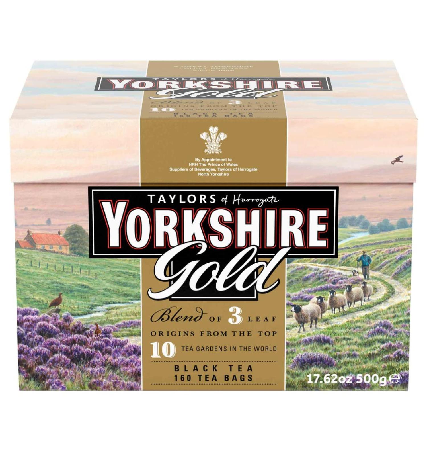 Taylors of Harrogate Yorkshire Gold 160 Teabags - Premium Black Tea 160 Count - Buy Online on GoSupps.com