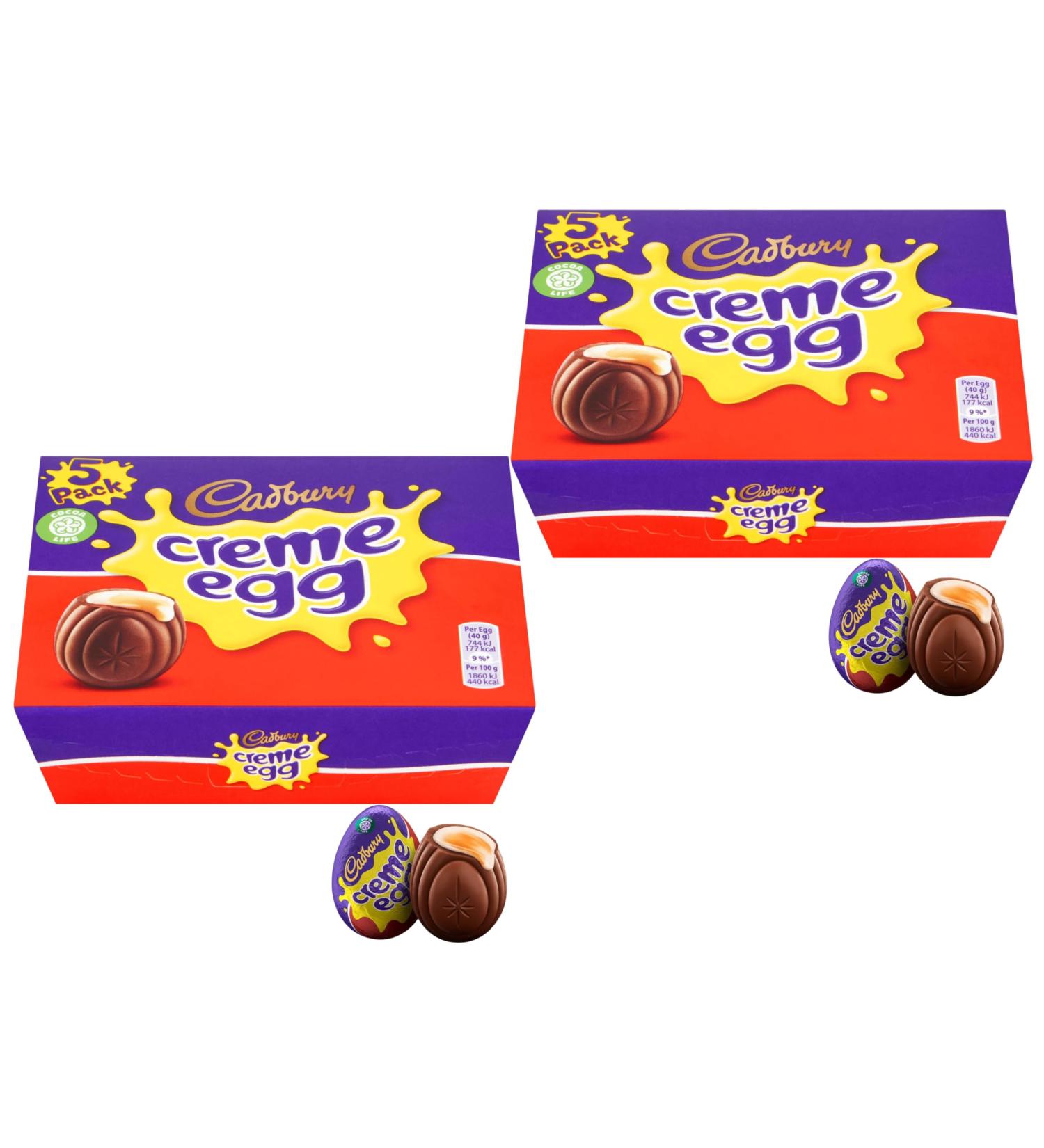 2x Cr me Chocolate Easter Eggs | Creme Eggs | Perfect for Easter Gift | Chocolate Easter Egg 2024 | Chocolate Gifts | Thank You Gifts | Easter Party | 5pk Mini Eggs | 10 Eggs in Total | 200g - Buy Online on GoSupps.com