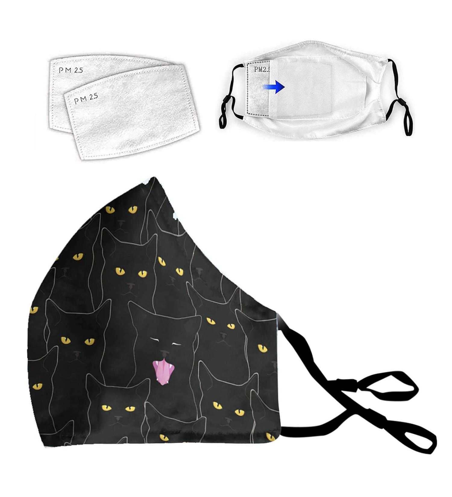 1PC+2PCS Reusable Floral Face Cloth_Mask Cotton Washable Adjustable Face Cover_Mask with Ear Loops - Buy Online on GoSupps.com