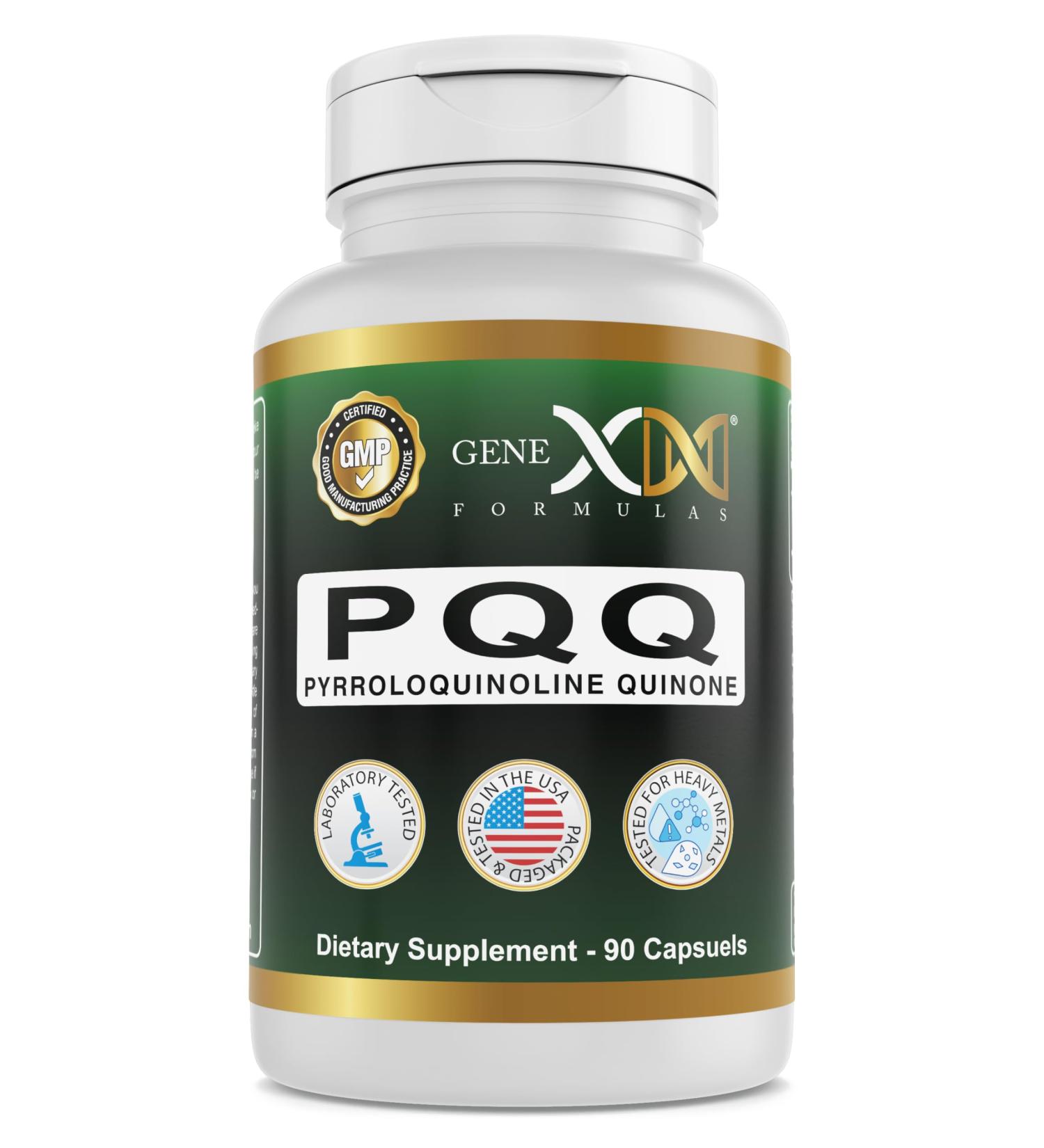 GENEX 20mg PQQ Pyrroloquinoline Quinone - 90 Capsules for Mitochondrial Cardiovascular & Cognitive Support - Non-GMO Gluten Free Vegetarian - Buy Online on GoSupps.com