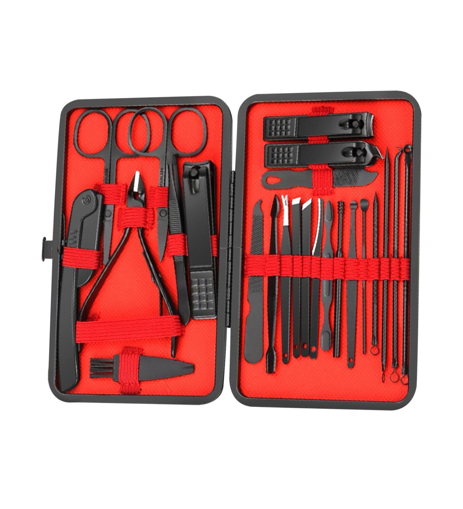 Pedicure Tools for Feet Manicure and Pedicure Set 24 Pieces Portable Nail Clippers Set Fingernail Clippers | Stainless Steel Manicure Set Compact Manicure Set for Hand Foot Family Friends - Buy Online on GoSupps.com