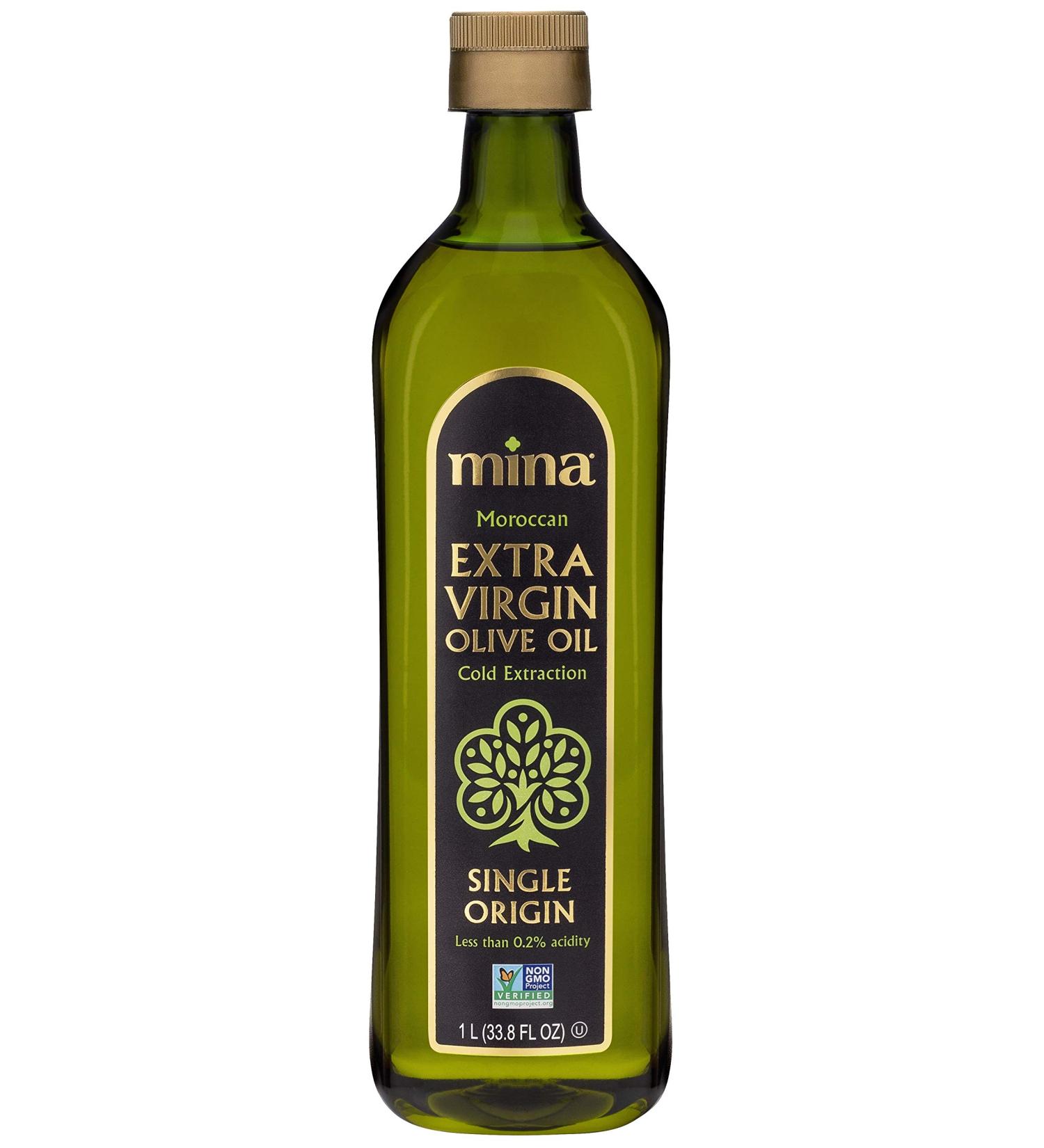 Mina Extra Virgin Olive Oil - New Harvest, Polyphenol Rich, Cold Extracted, Single Origin, 33.8 Fl Oz (1L) - Buy Online on GoSupps.com