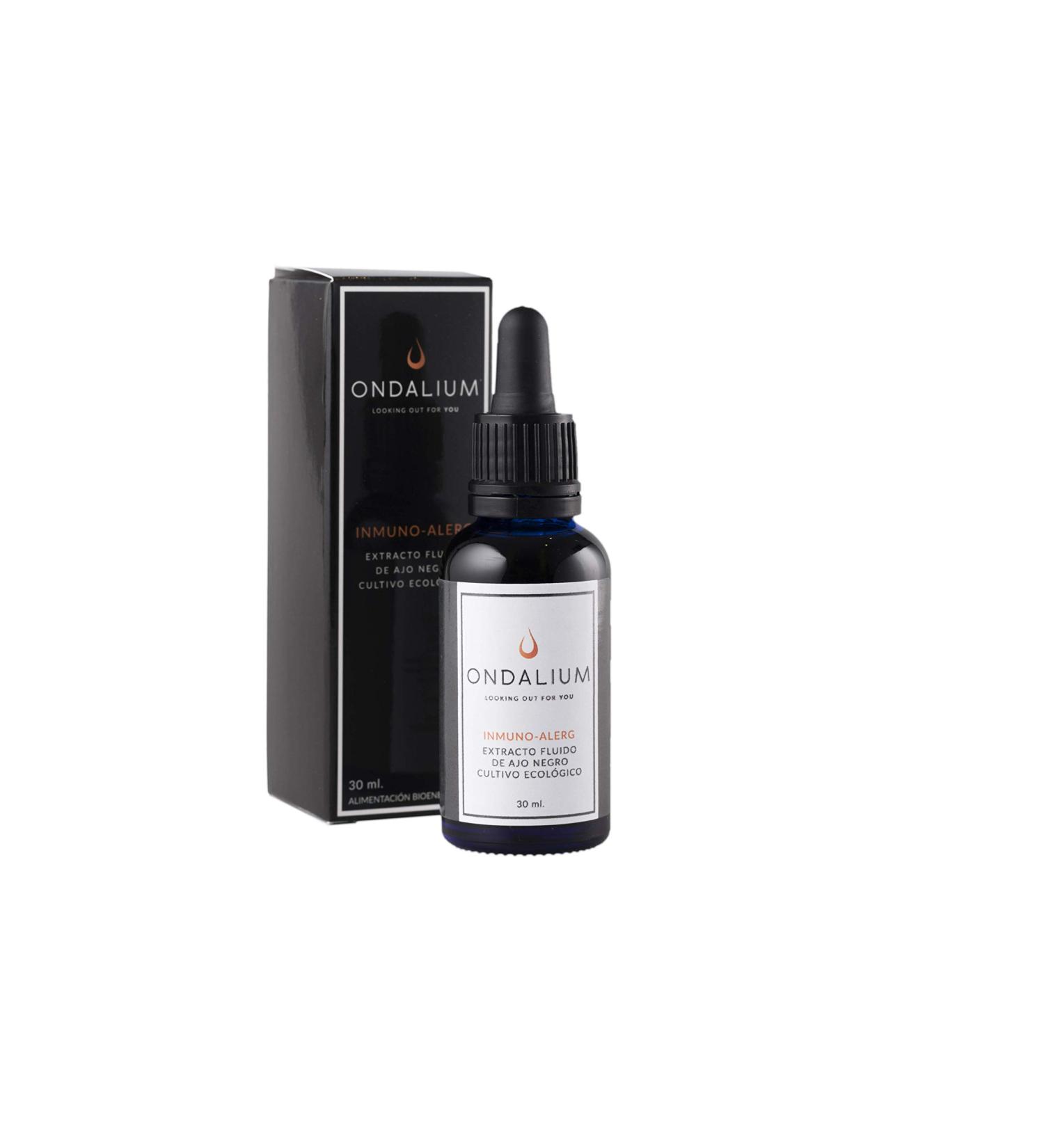  ONDALIUM Immuno-Alerg | Anti-Allergic Fluid Extract with Ecological Black Garlic (1 Month) - Natural Product for Immune System Allergy and Intolerances - 30 ml. - Buy Online on GoSupps.com