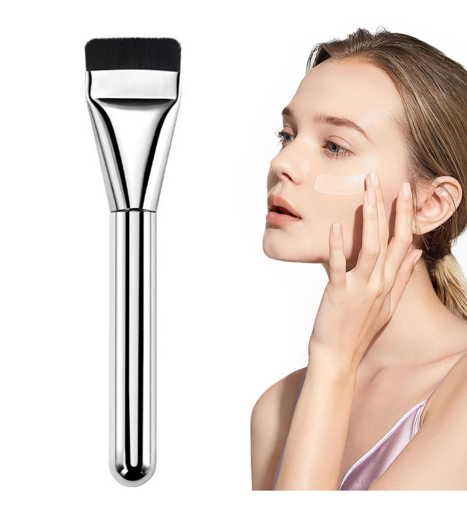 Flat Foundation Brush - Streak-Free Liquid Makeup Brush for Flawless Coverage | Soft Bristles Thin Blade Concealer & Contour Brush - International Shipping Available - Buy Online on GoSupps.com