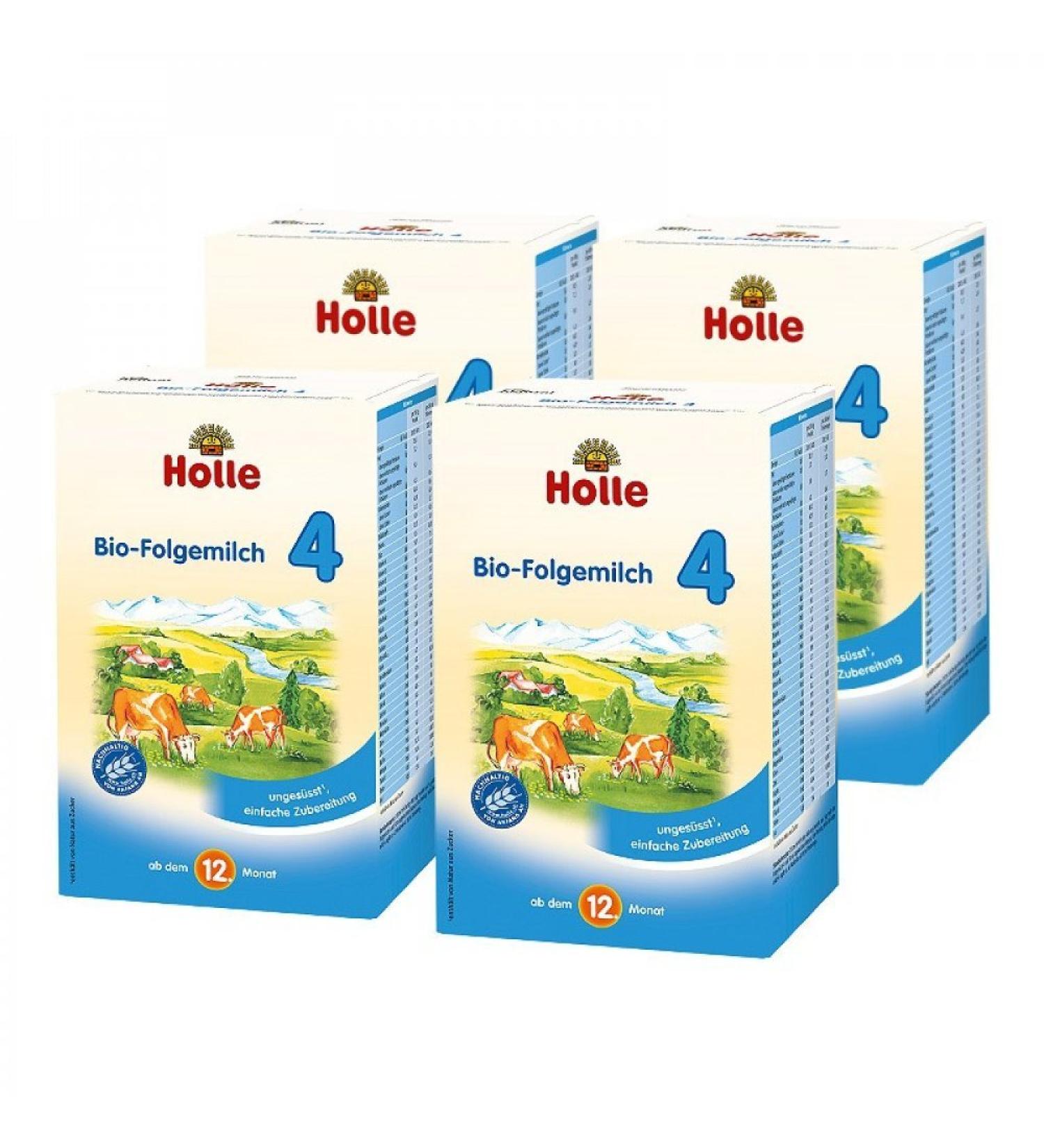 Holle Organic Follow-on Milk 4 | 12+ Months | Pack of 4 (4 x 600g) | International Shipping Available - Buy Online on GoSupps.com