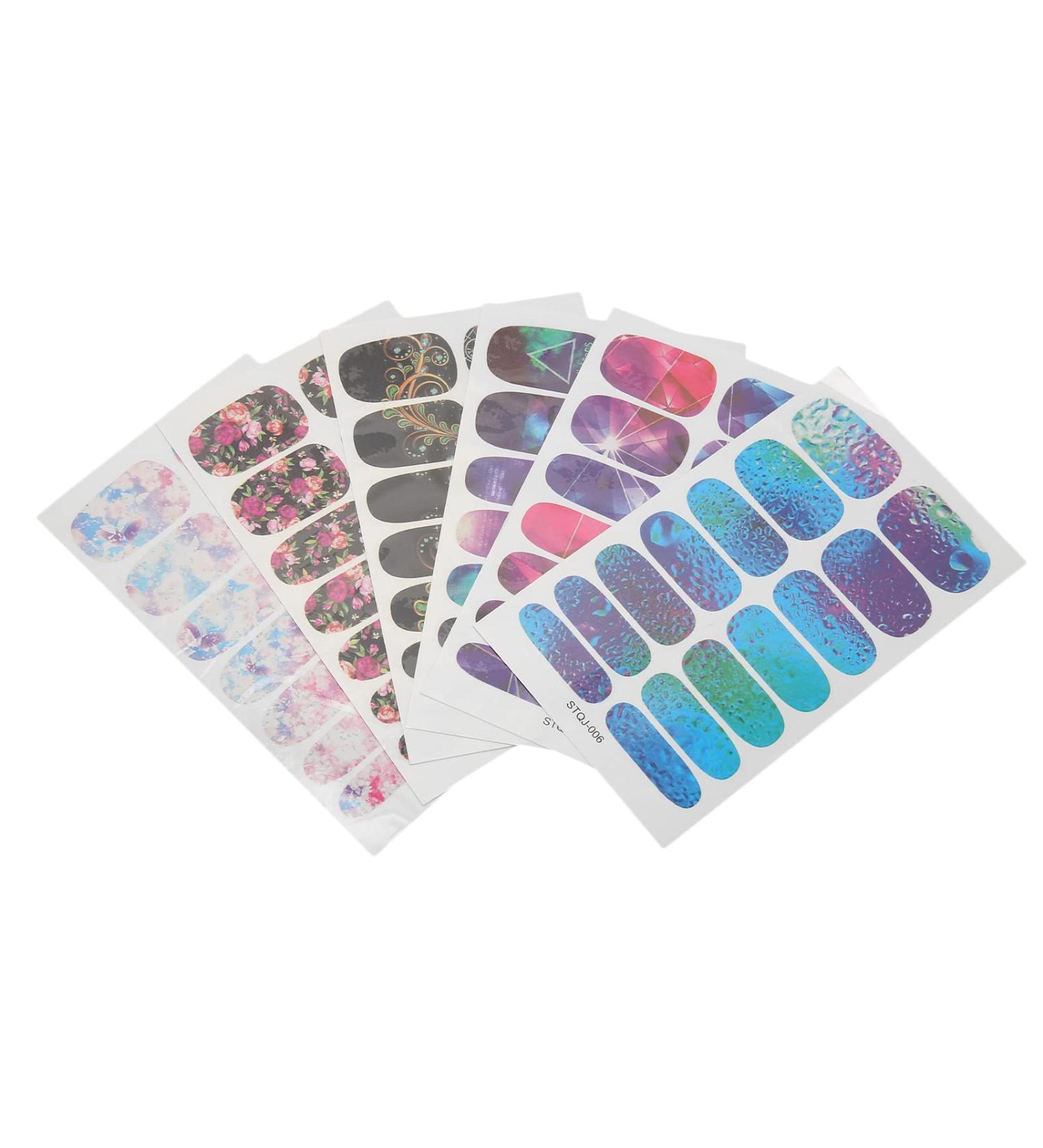 Nail Art Stickers Easy to Stick Decorative Waterproof Water Transfer Nail Decals for Girls for Women for Kids - Buy Online on GoSupps.com