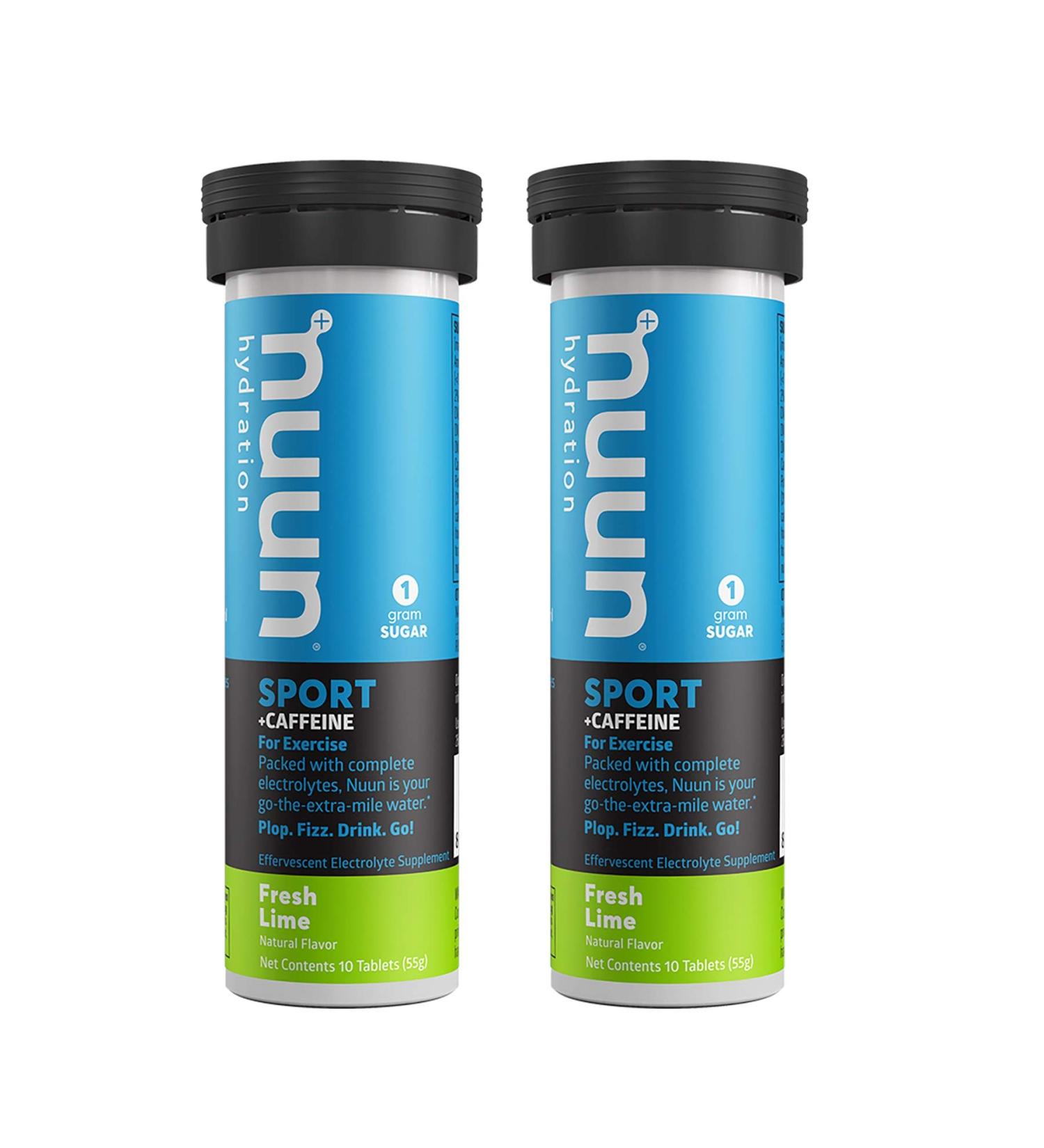 Nuun Energy: Fresh Lime Electrolyte +Caffeine Drink Tablets (2 Tubes of 10 Tabs) - Buy Online on GoSupps.com