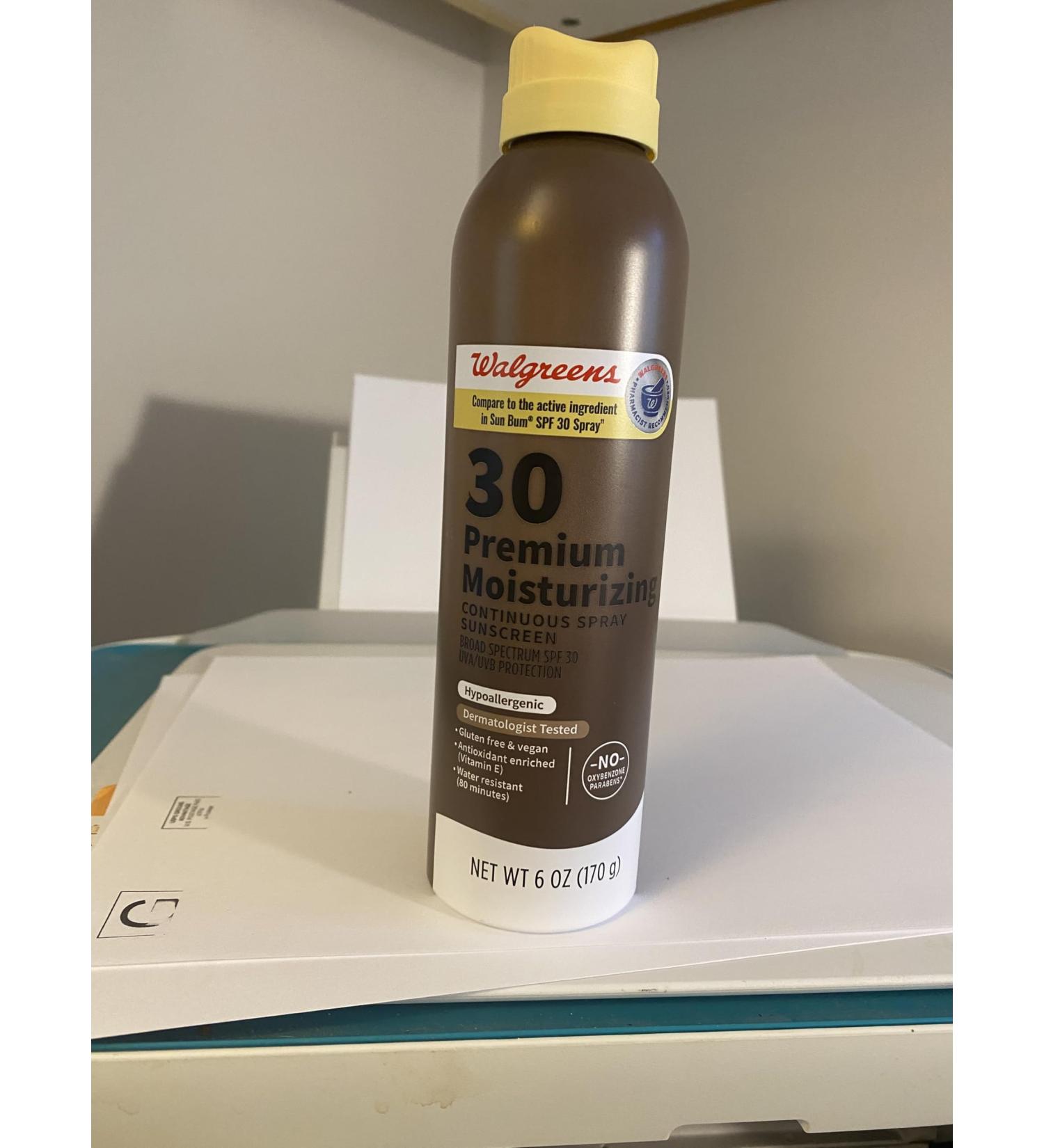 30 Premium Moisturizing Sunscreen SPRAY 6.0 oz-Gluten free & Vegan