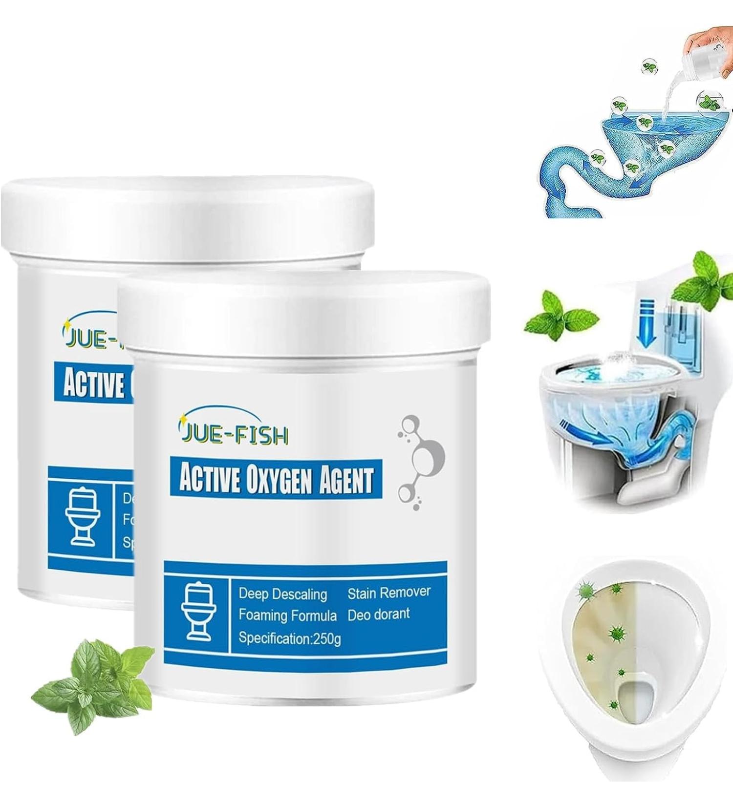 Toilet Active Oxygen Agent Touch Free Fizzy Foam Toilet Cleaner Splash Toilet Cleaner Foaming Powder Powerful Pipe Dredging Agent for Cleaning Toilet Drains No Peculiar Smell (2PC) - Buy Online on GoSupps.com