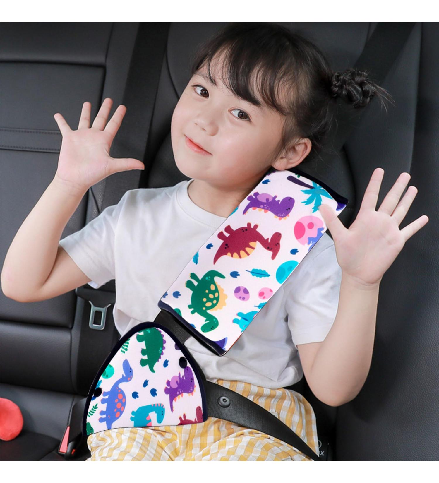 OTKARXUS Seat Belt Pads 2PCS - Small Dinosaur Pattern | Car Safety Seat Belt Pillow for Kids - Universal Car Seat Accessories - Buy Online on GoSupps.com