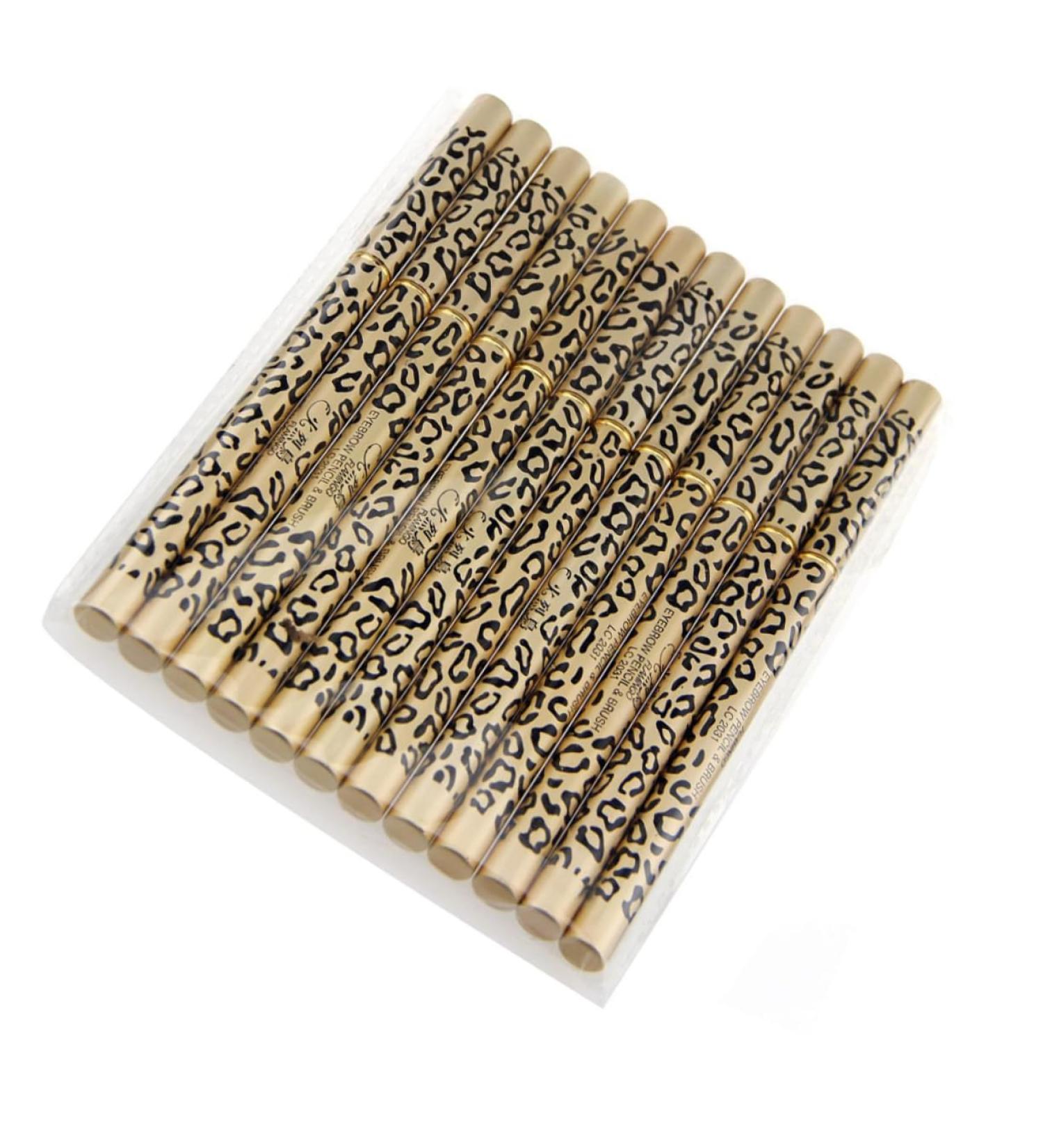 FRCOLOR Set 12pcs Waterproof Brow Pencil Eyebrow Pencil with Brush Iron Tube Eyebrow Powder Leopard Print - Buy Online on GoSupps.com