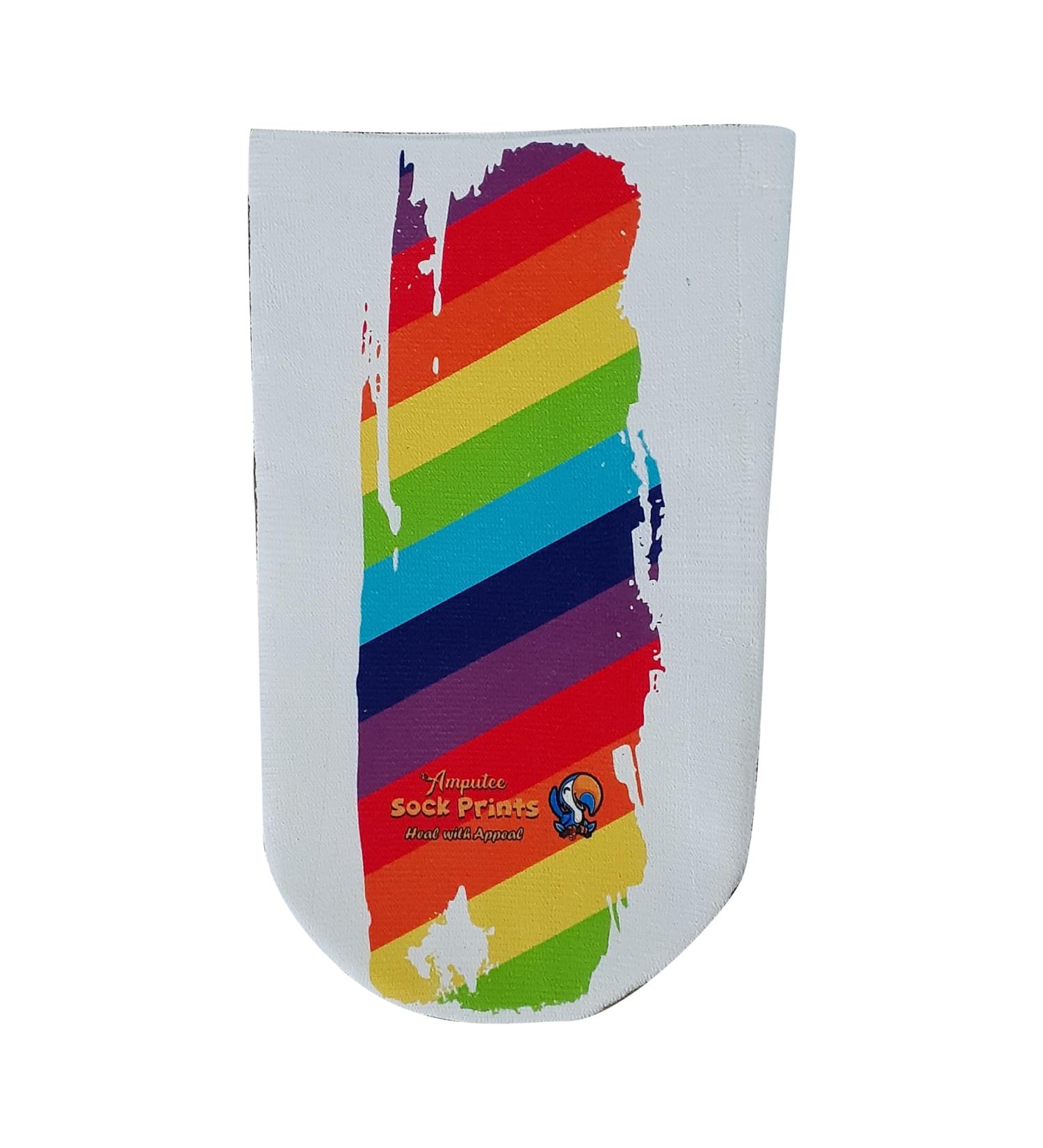 Buy Heal with Appeal Rainbow Splatter Amputee Stump Sock - 3Ply Comfort for International Shipping - Buy Online on GoSupps.com