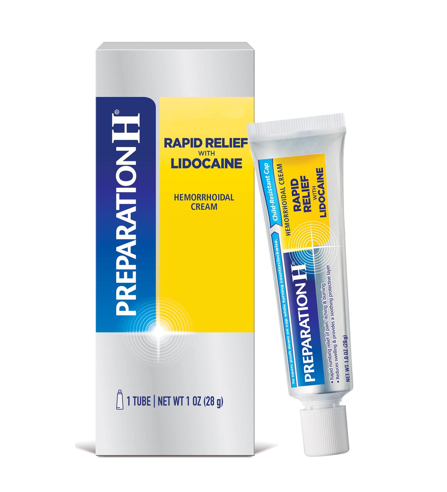Preparation H Rapid Relief Hemorrhoid Cream with Lidocaine - 1 Oz Tube - Buy Online on GoSupps.com