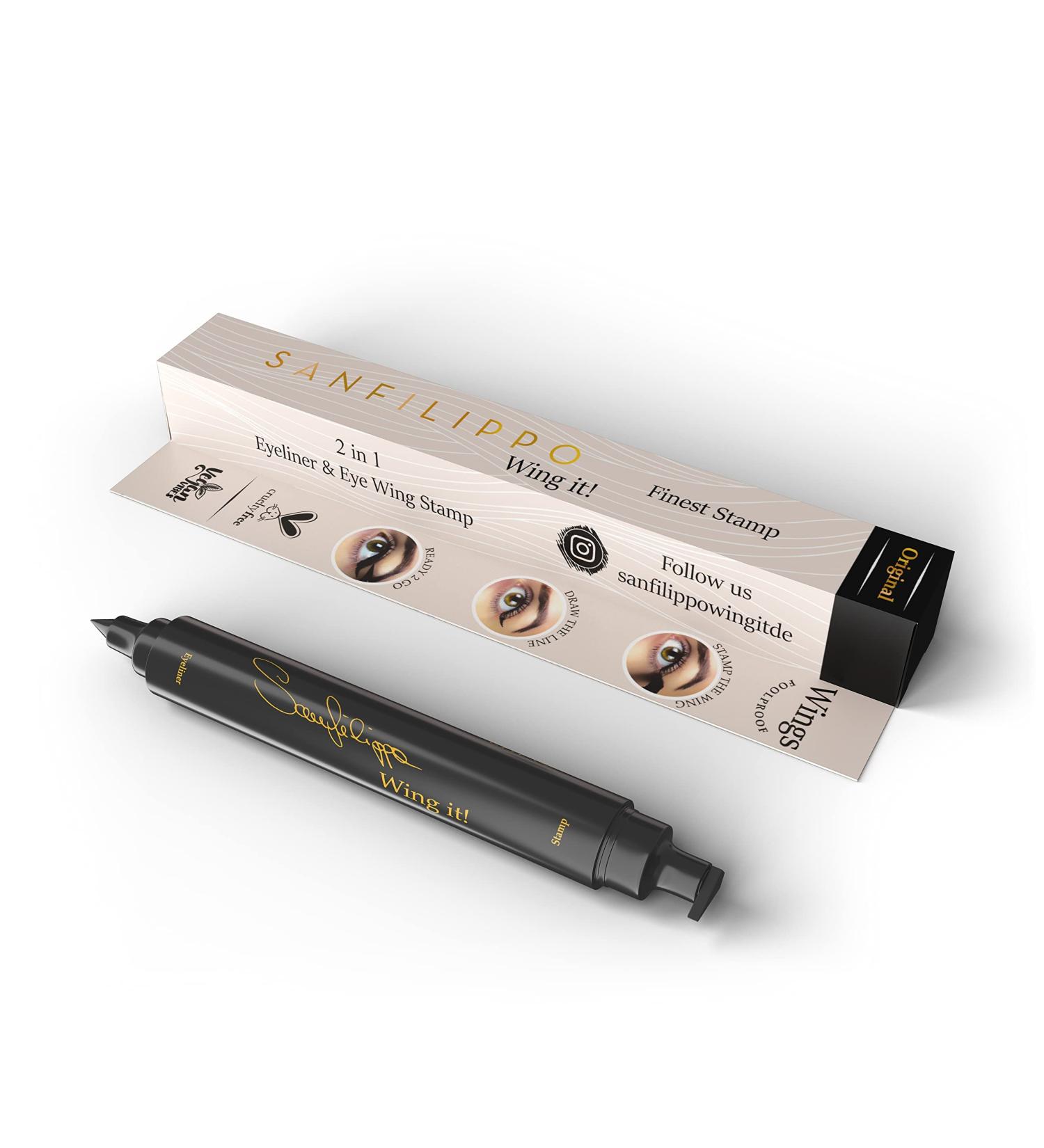 Sanfilippo Wing It! Eyeliner Stamp - Original Black - Achieve Perfect Wings with Our Extremely Narrow Eye Wing Stamp - Buy Online on GoSupps.com