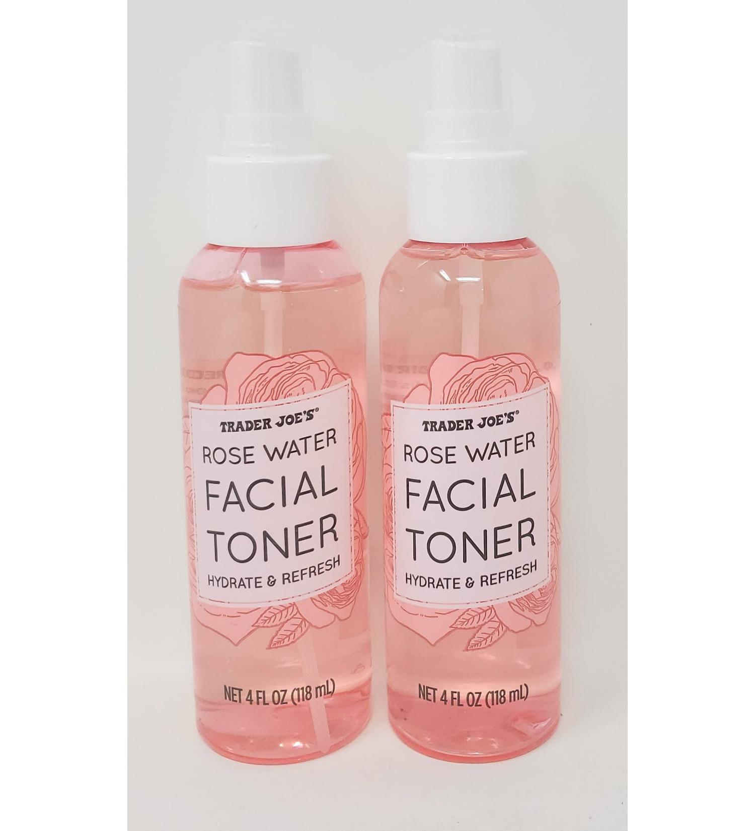 Trader Joe's Rose Water Facial Toner - Hydrate & Refresh | Pack of 2 (4 Fl Oz Each) - International Shipping Available - Buy Online on GoSupps.com