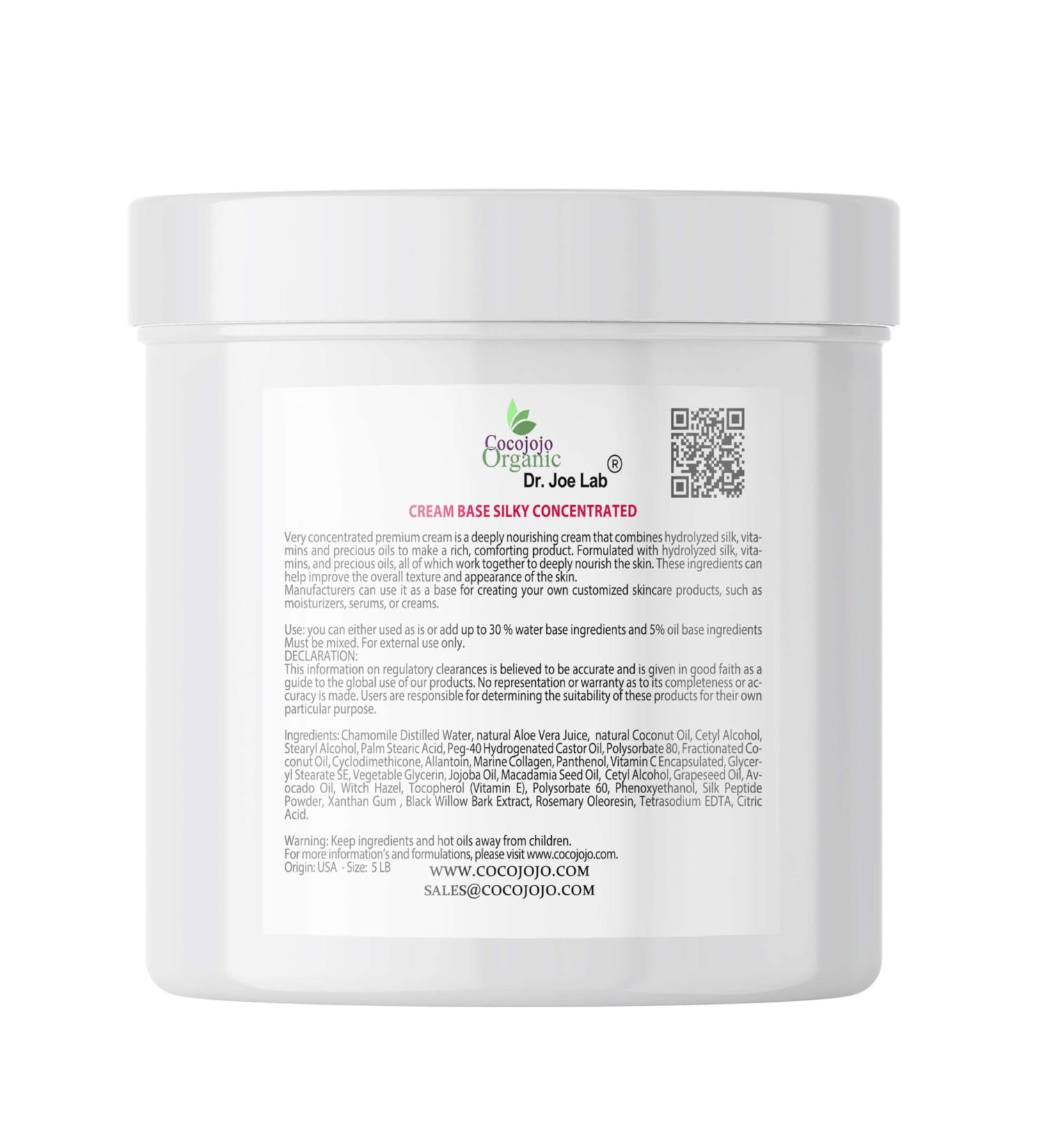 Cocojojo Cream Base Concentrated Silky Rich Base Cream for Cosmetics Mostly Vegan Advanced Hydration Formula Gentle All Skin Types DIY Creams Lotions Base Essential Oils 1 LB By Cocojojo - Buy Online on GoSupps.com