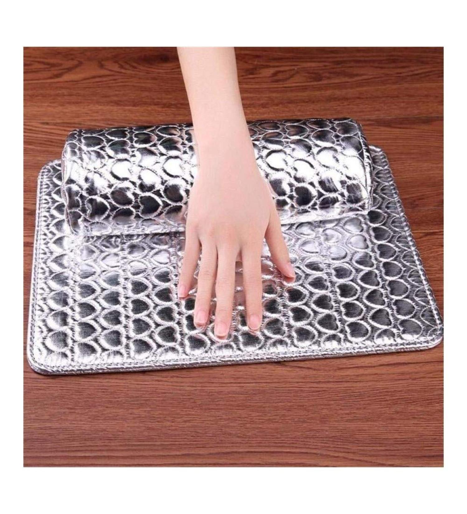 Nail Arm Rest Manicure Arm Rest Nail Pillow Professional Hand Cushion Holder PU Leather Soft Hand Cushion Pillow and Pad Rest Nail Art Arm Rest Holder (Color : Silver) - Buy Online on GoSupps.com