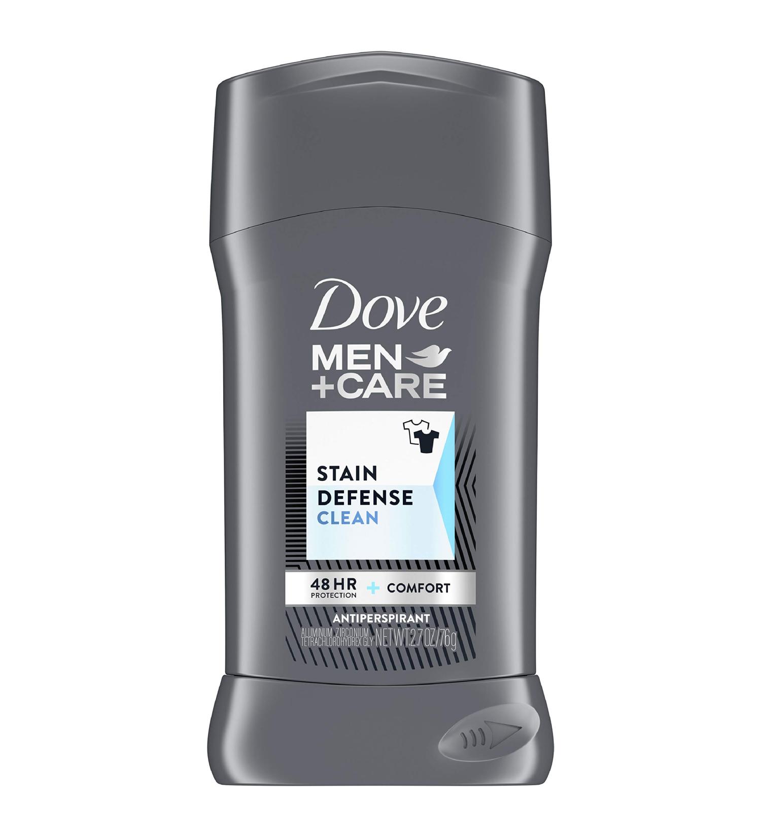 Dove Men+Care Stain Defense Antiperspirant Deodorant - 48-Hour Odor & Sweat Protection Anti-Stain | 2.7 oz - Buy Online on GoSupps.com