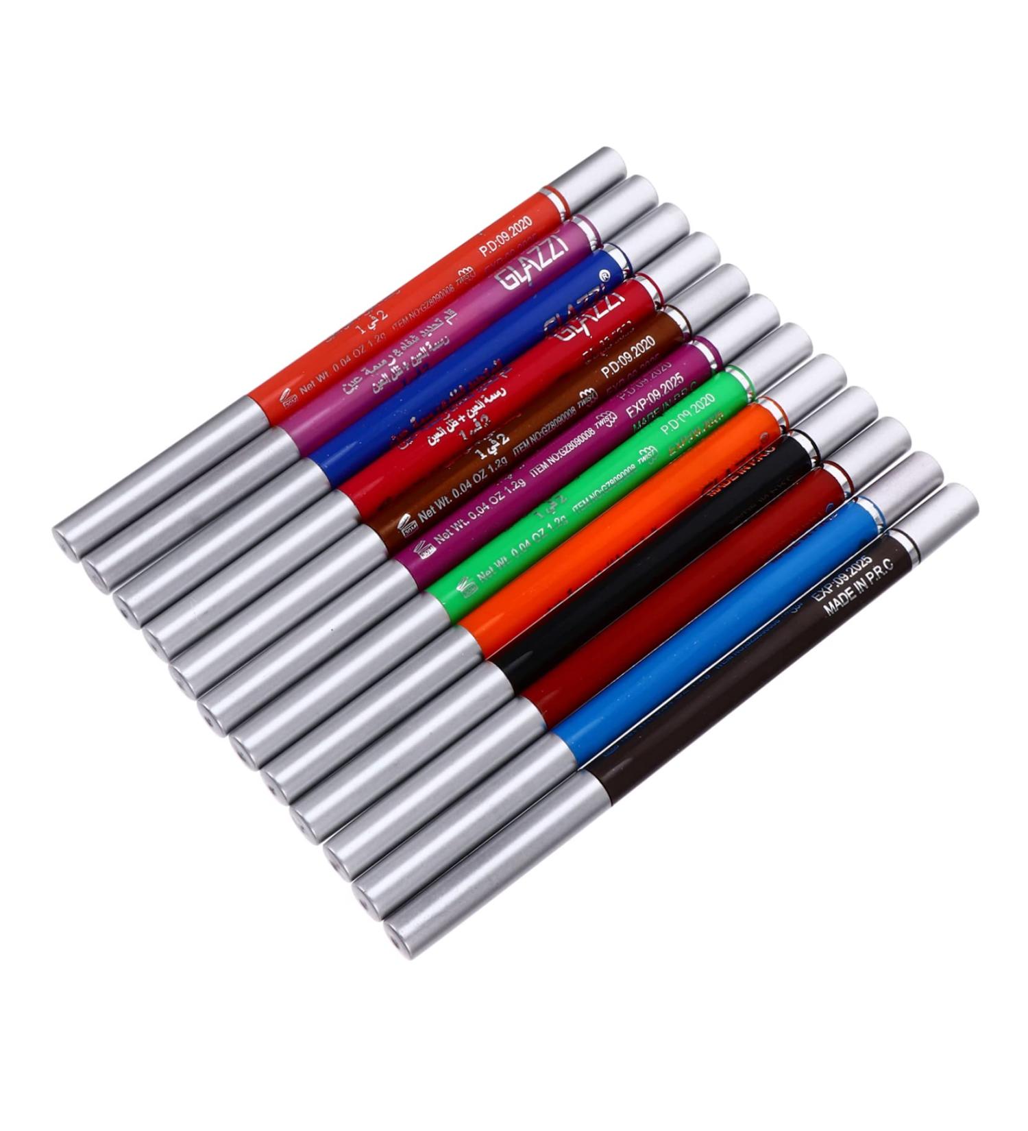 Beavorty 12 Pcs 1 Set Shadow Set Color Eyeliner Pencil Professional Eyeliner Pens Water Proof 1 count (Pack of 1) Colorful - Buy Online on GoSupps.com