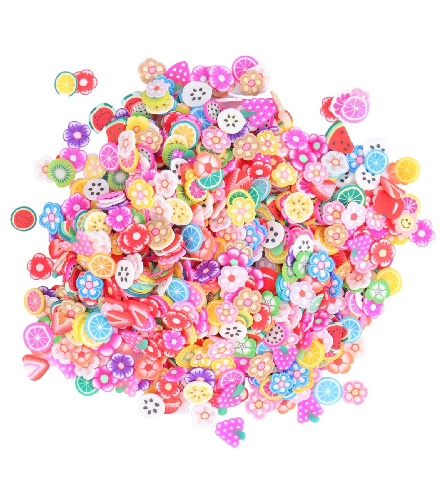 FRCOLOR 3D Fruit Flower Slice Charms Nail Art Decorations - 5000pcs Slime Making Supplies Kit for DIY Crafts - Buy Online on GoSupps.com