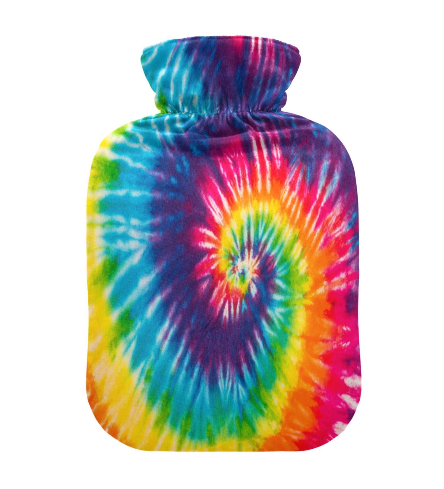 Batik Coloring Rainbow Hot Water Bottle - 2L Pain Relief & Warmth for Feet and Bed - Ideal for Pregnant Women - Buy Online on GoSupps.com