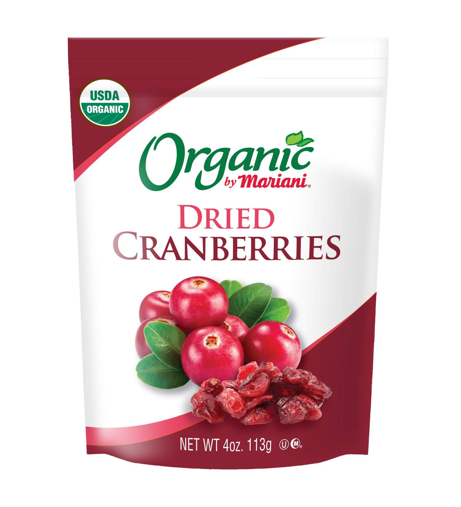 Organic Dried Cranberries by Mariani - 4 oz (113 g) | Healthy Snack - Buy Online on GoSupps.com