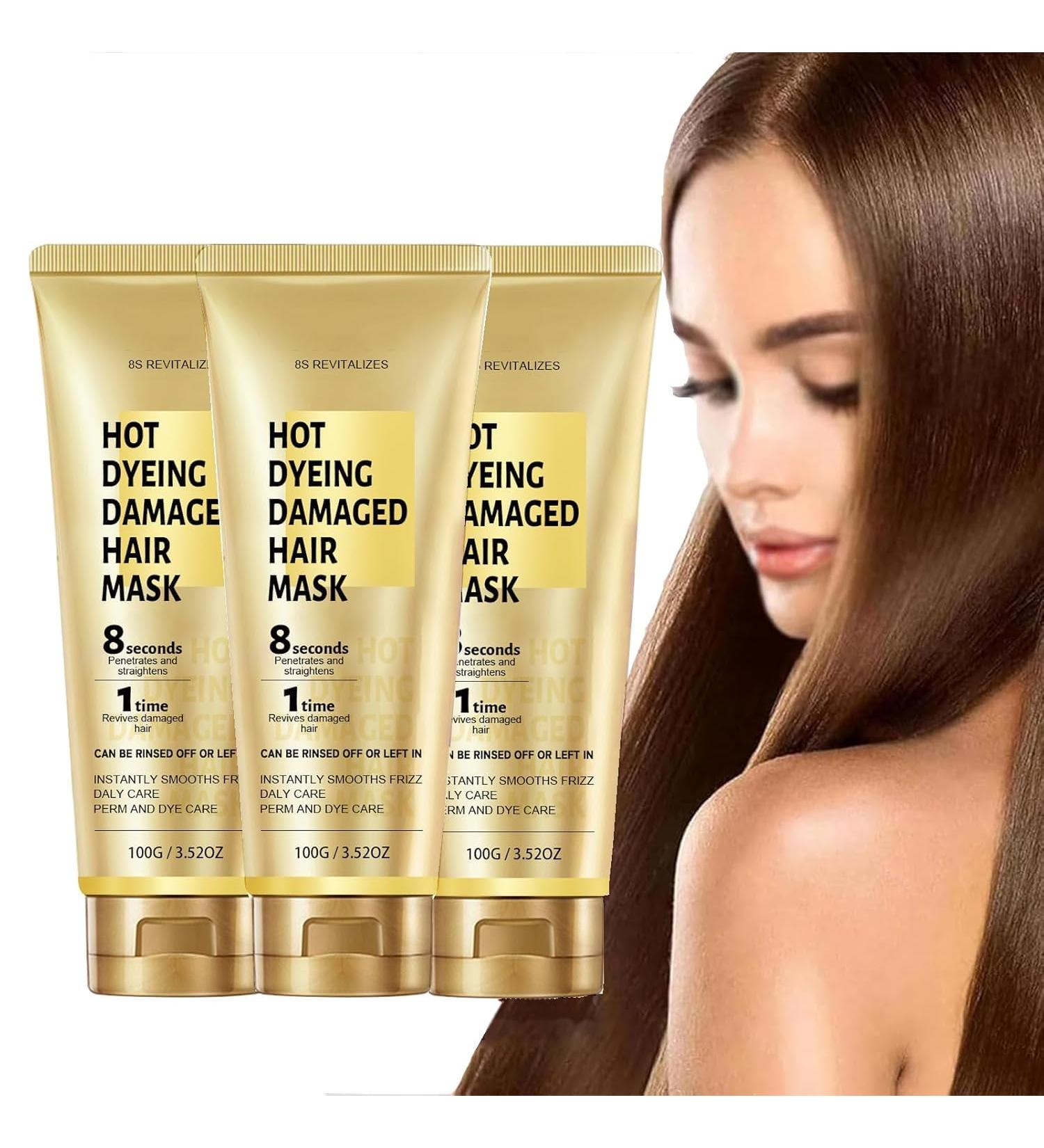 NQNFWCRJ 8 Second Rejuvenating Hair Mask Keratin Treatment Cream Miracle Dry Hair Mask Suitable for Permed Dyed and Damaged Hair Daily Care - Buy Online on GoSupps.com