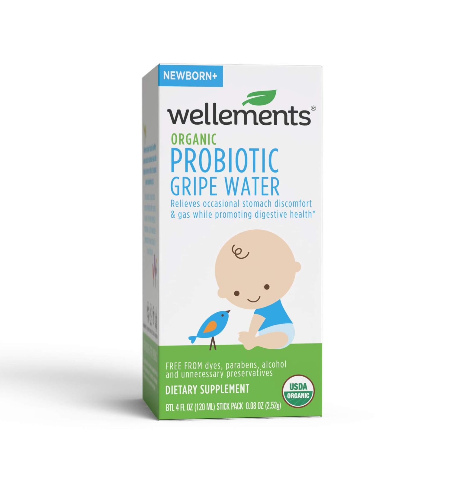 Organic Liquid Probiotic for Babies | 4 fl oz | Eases Stomach Discomfort | Digestive & Immune Support | Free from Dyes, Parabens, Preservatives - Buy Online on GoSupps.com