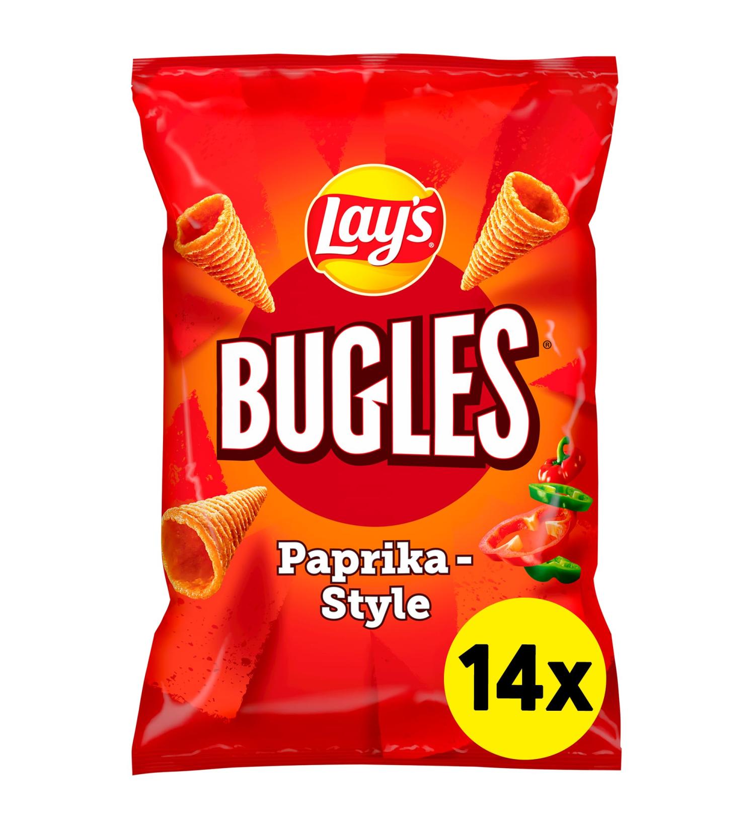 Lay's Bugles Paprika 75 gr - doos 14 zakken