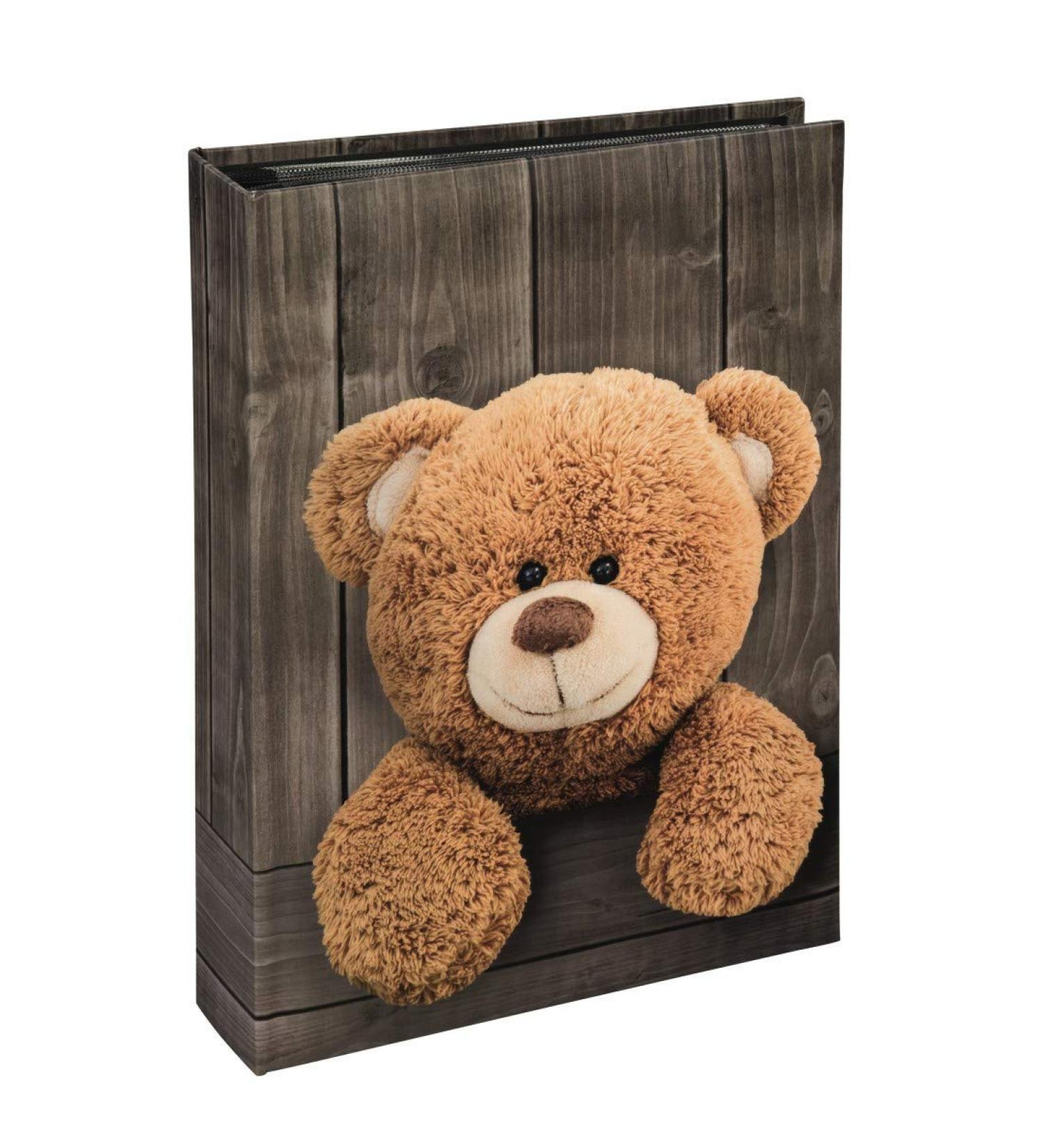 Hama Children's Photo Album - 200 Photo Capacity 10x15 cm Black Pages Teddy Bear Design - Perfect Baby Album - Buy Online on GoSupps.com