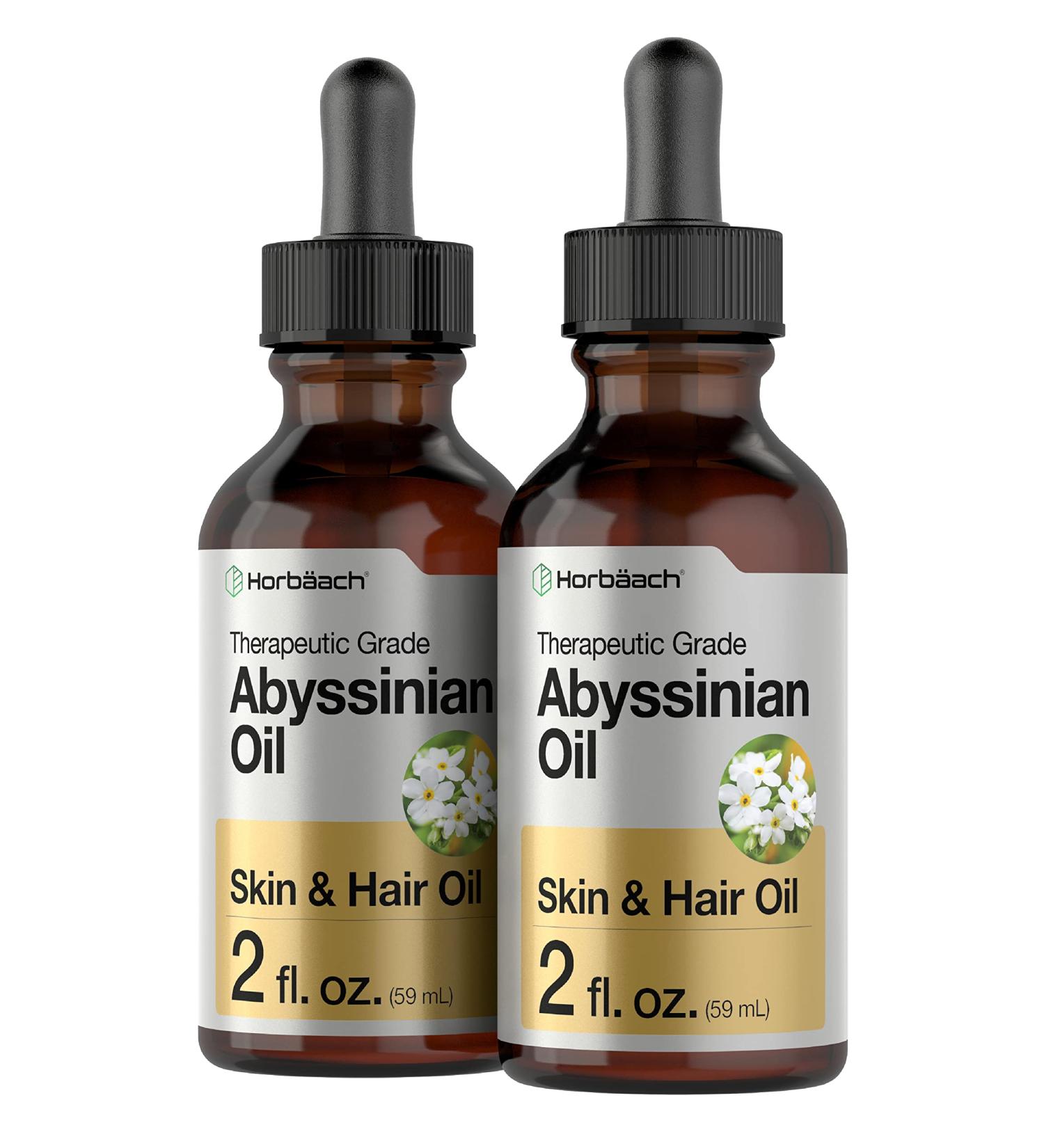 Organic Abyssinian Oil 4 fl oz | Hair & Skin Care | 2 Pack of 2oz | Paraben & SLS Free | Fragrance Free | Horbaach - Buy Online on GoSupps.com