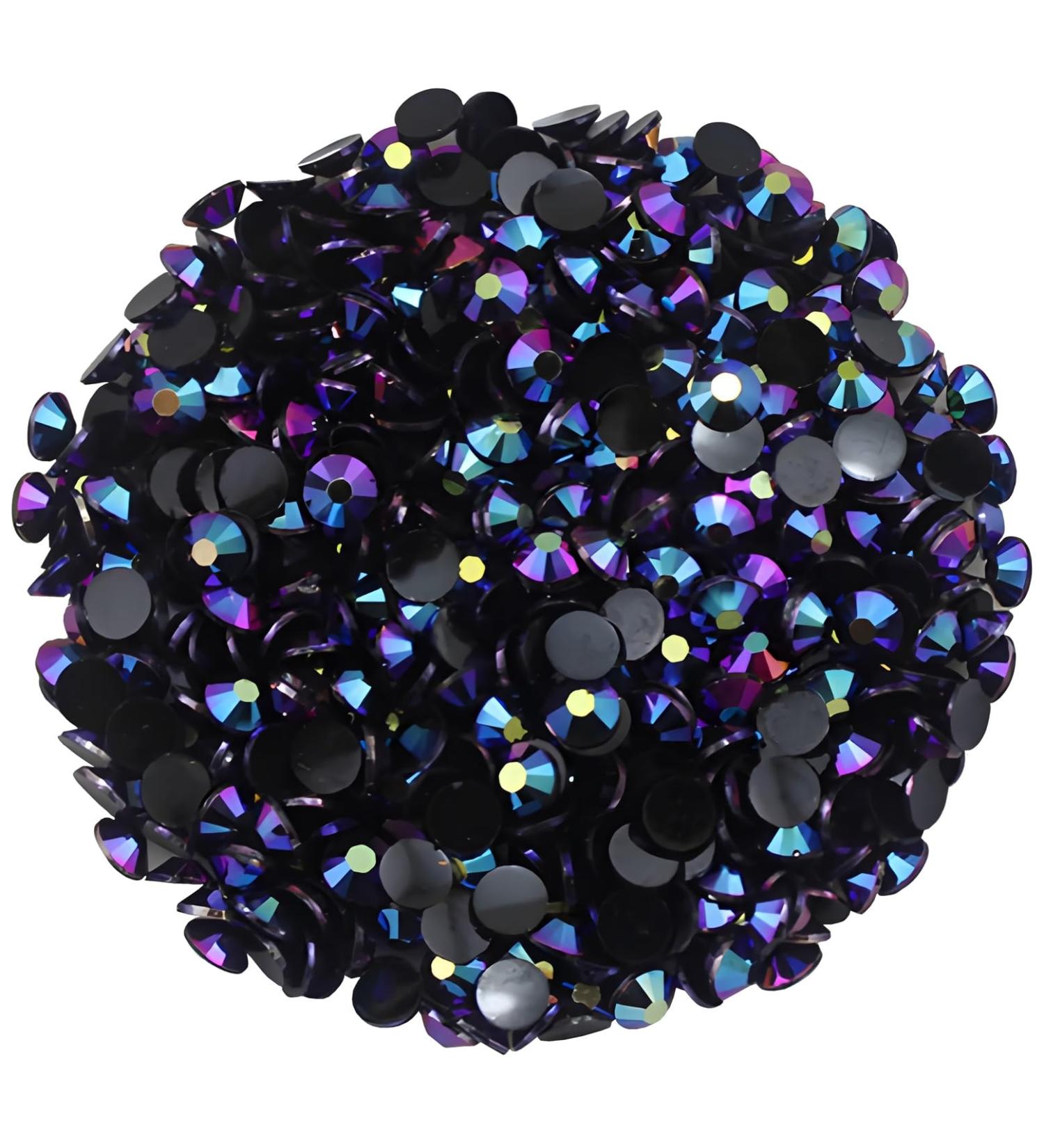 4500 Pcs SS12 3mm AB Flatback Rhinestones - Glitter Gems for Nail Art Crafts & DIY Clothing - Black-Bottom Purple Red Crystals - Buy Online on GoSupps.com