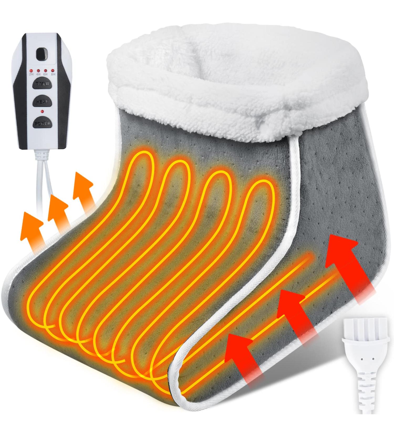Foot Warmer - Double-Side Heating Electric Heated Foot Warmers for Men and Women Foot Heating Pad with 6 Levels Temp and 4 Timers (L) - Buy Online on GoSupps.com