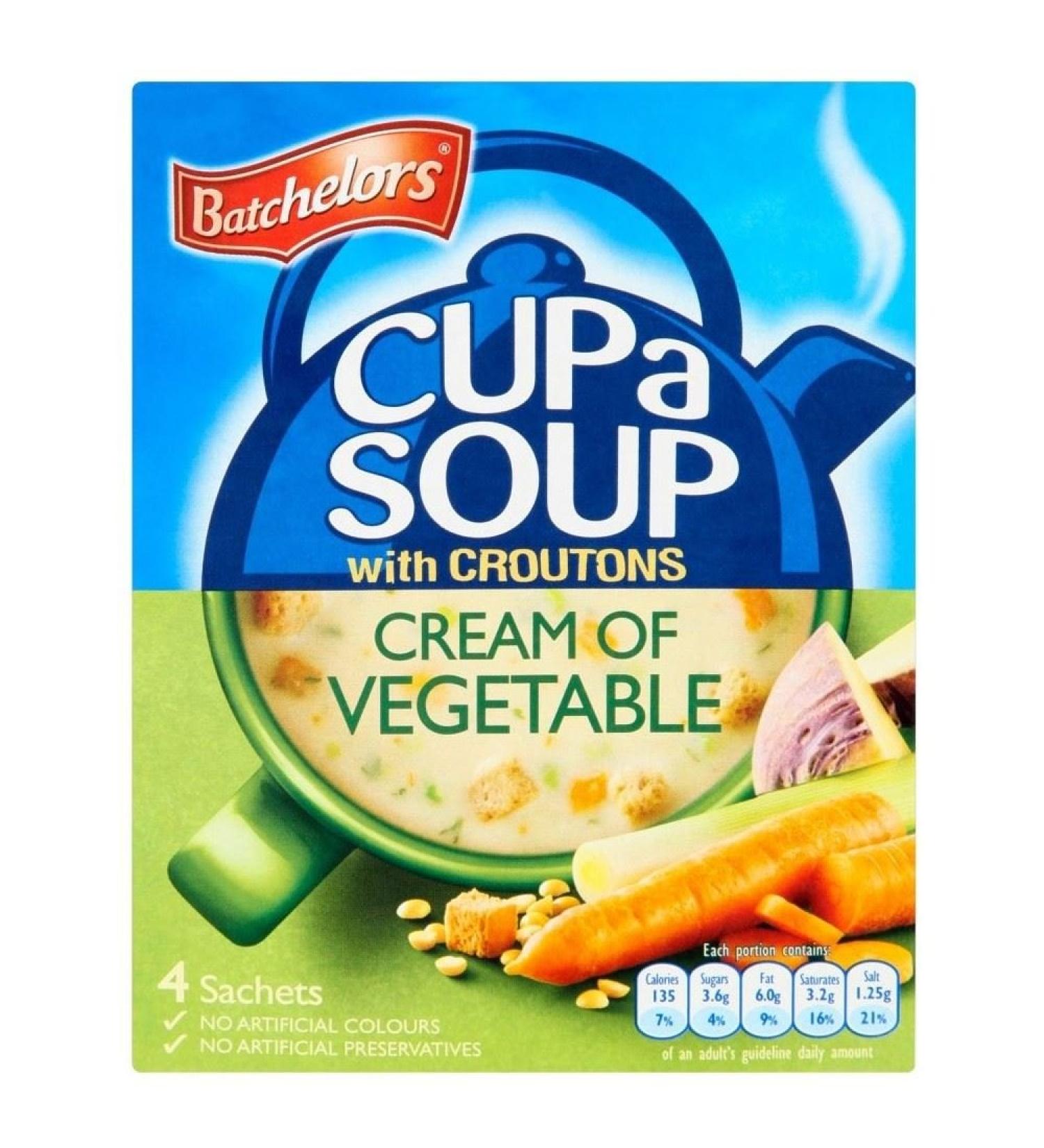Batchelors Batchelors Cup Soup with Croutons Cream of Vegetable Soup (4 Per Pack - 120G)
