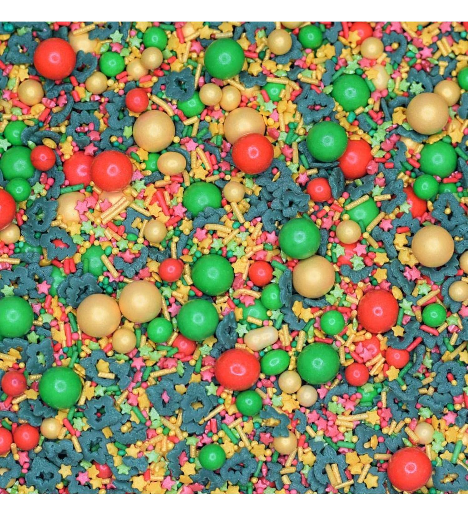 Happy Holidays Sugar Sprinkles Christmas Edible cake decorations (120g)