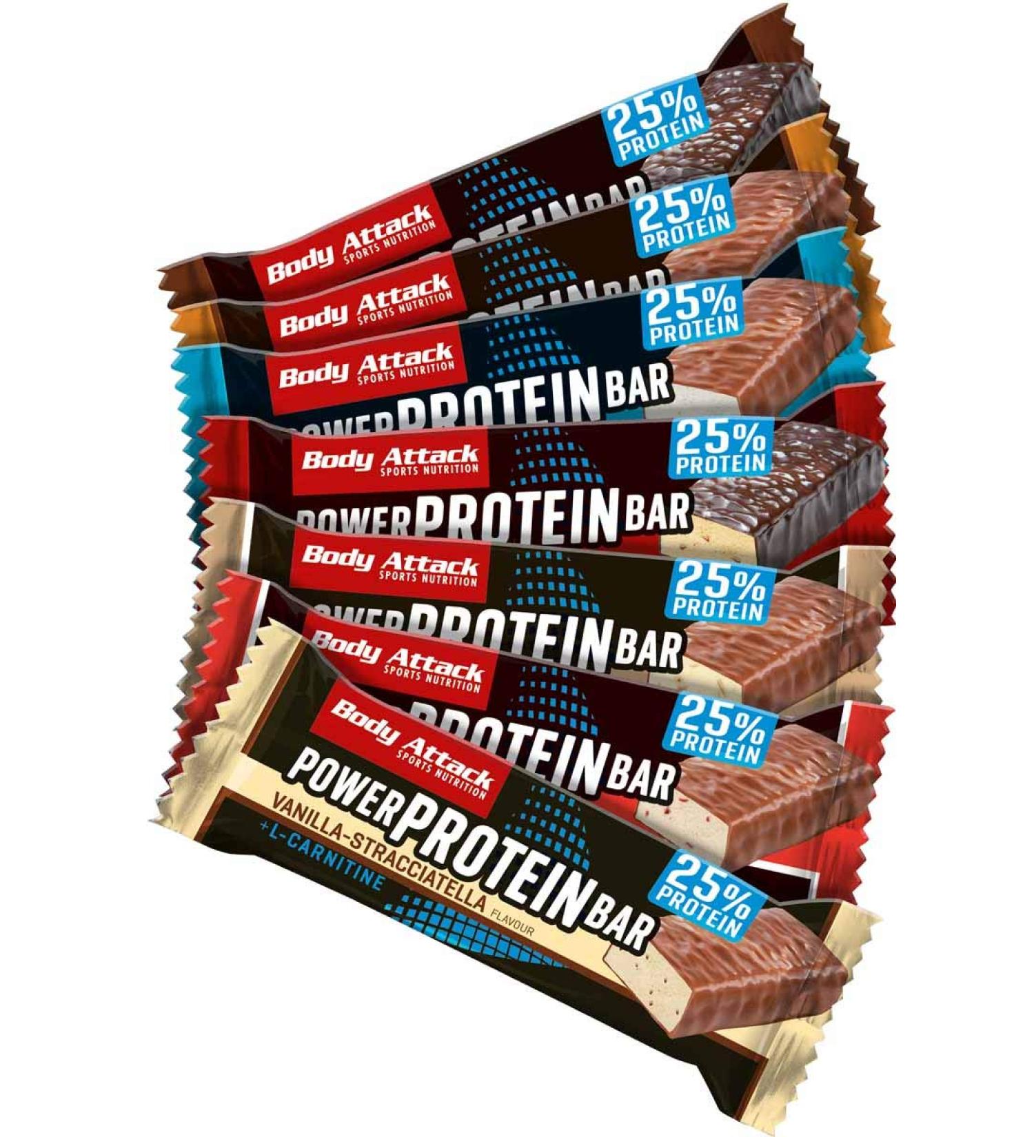 Body Attack Power Protein Bar Variety Pack - 25% Protein Made in Germany - 7 x 35g for Optimal Nutrition - Buy Online on GoSupps.com