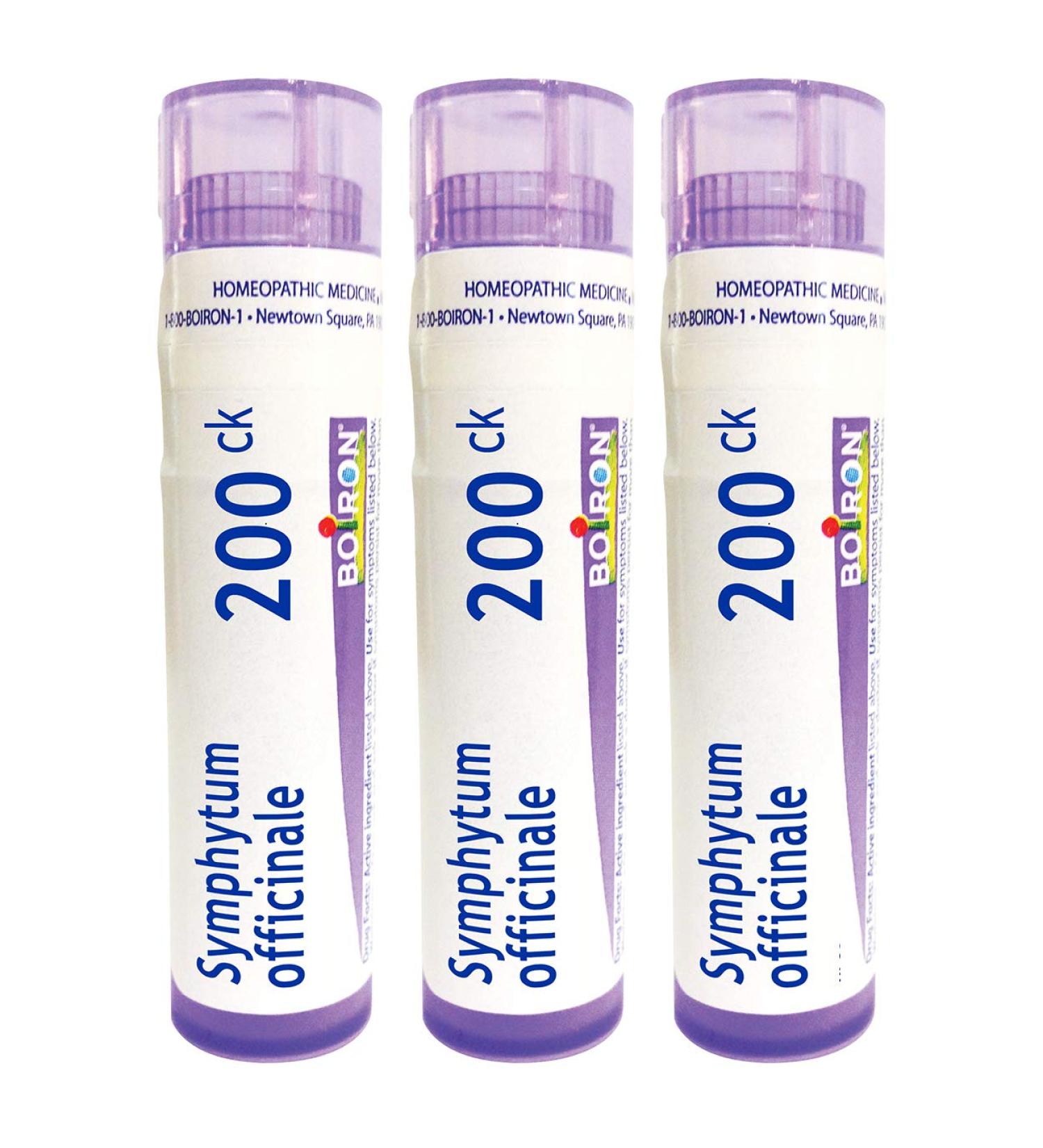 Boiron Symphytum Officinale 200ck Homeopathic Medicine for Bone Trauma - 3 Pack (240 Pellets) - Buy Online on GoSupps.com