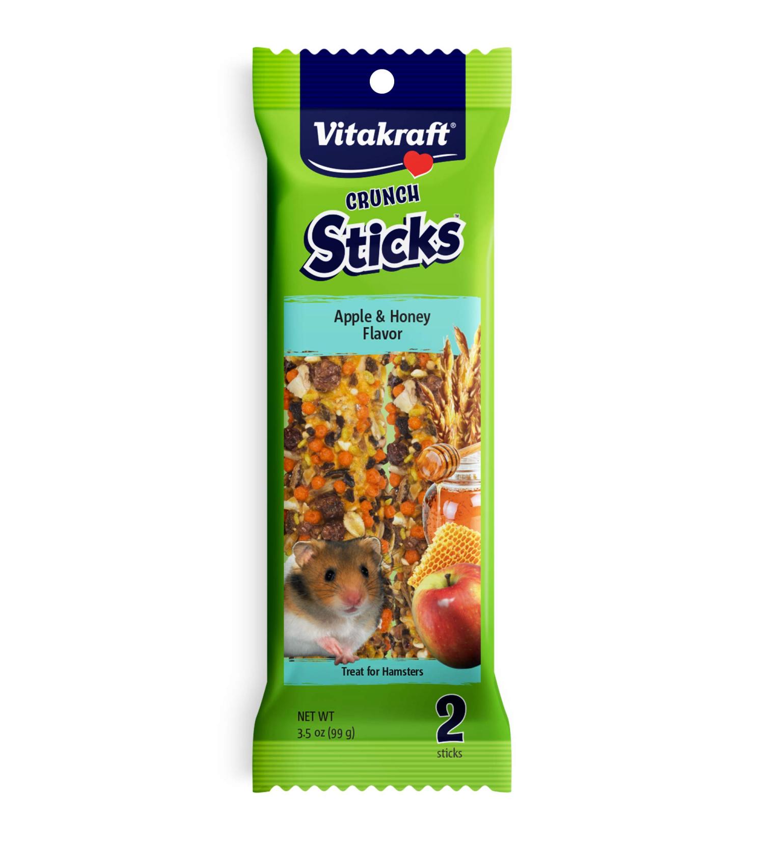 Vitakraft Crunch Sticks Hamster Treat - Dental Chew Sticks with Apple & Honey - Long-Lasting Fun - Buy Online on GoSupps.com