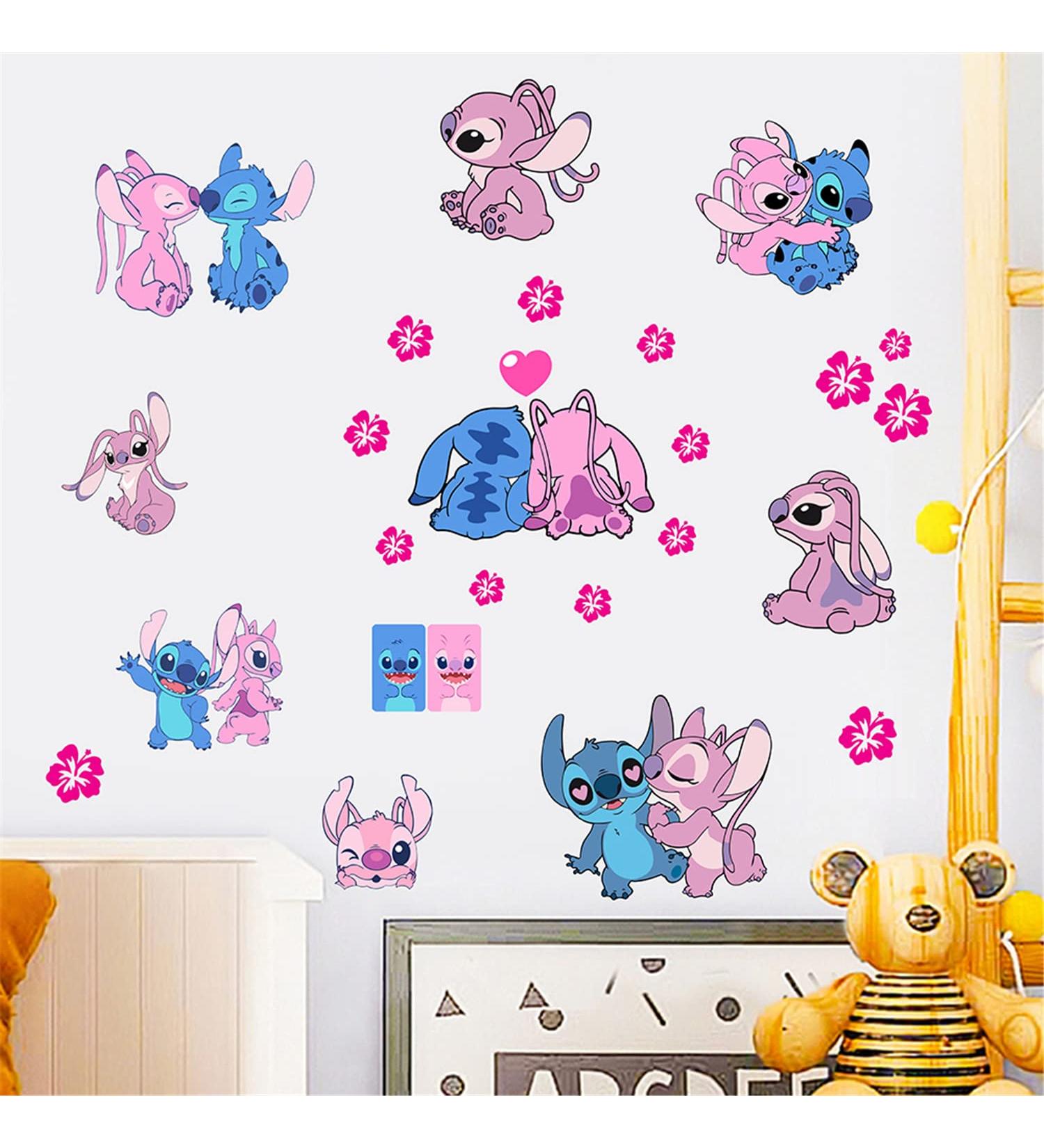 Lilo and Stitch 3D Wall Stickers - Children Cartoon Wall Decals for Nursery and Kids Playroom - 16.5X23.6 inch - Buy Online on GoSupps.com