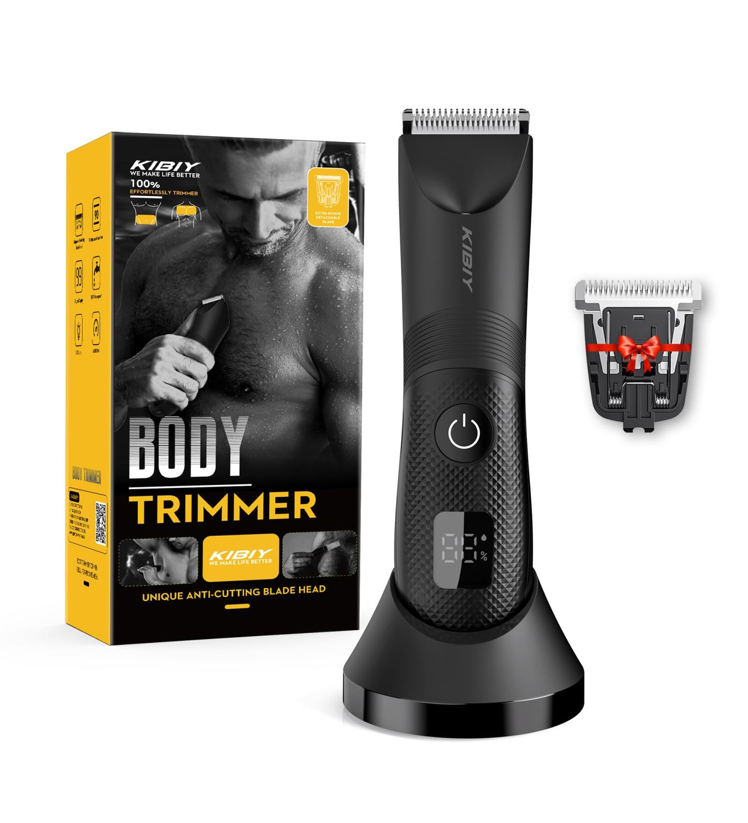 Buy Kibiy Electric Intimate Razor for Men - Waterproof LED Display Extra Replaceable Blades - Buy Online on GoSupps.com