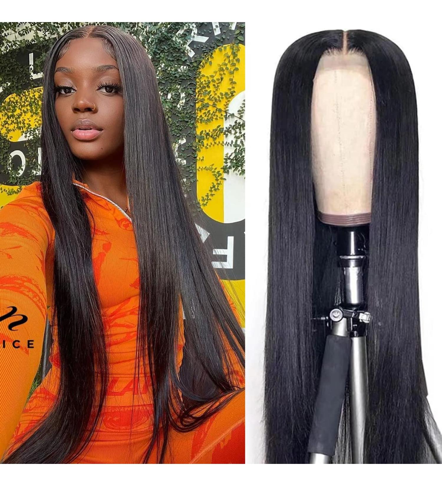 Vedusal 30 Inch HD Lace Front Wig Human Hair T Part 13x4x0.5 Middle Part Pre Plucked 150% Density for Black Women - Buy Online on GoSupps.com