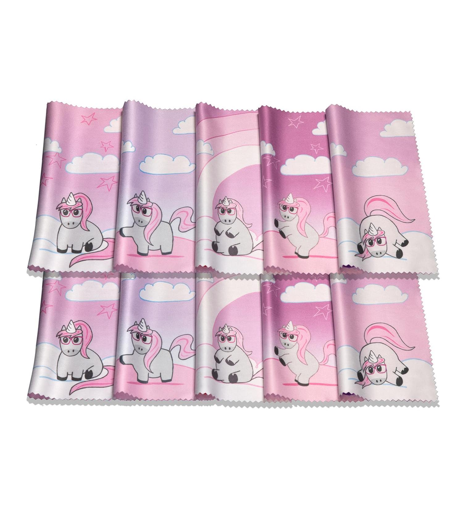 10 Pack Cute Unicorn Microfiber Cleaning Cloths - Multicolor Lens Sunglasses & Eyeglasses Cleaner - Fast International Shipping - Buy Online on GoSupps.com